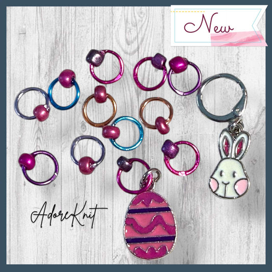 Bunny Business Progress and Stitch Markers Progress and Stitch Markers