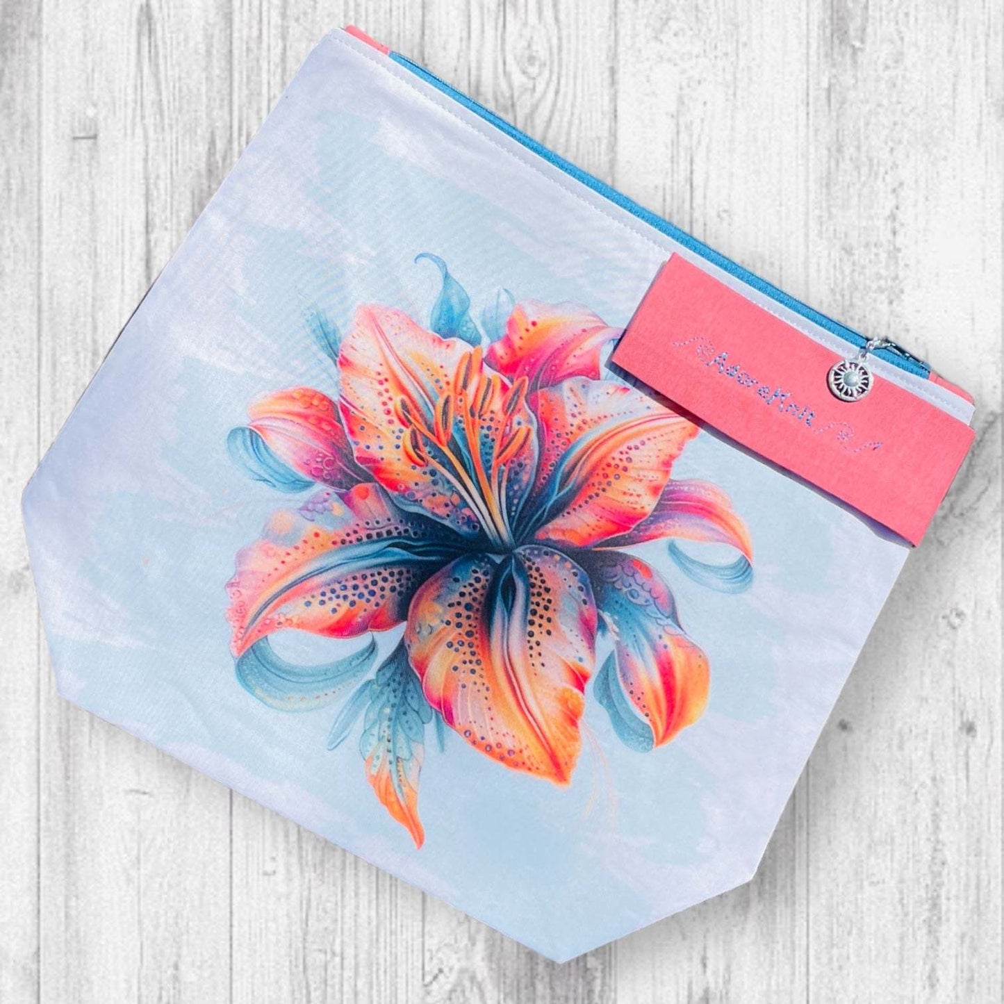 Stargazer Lily Project Bag - AdoreKnit