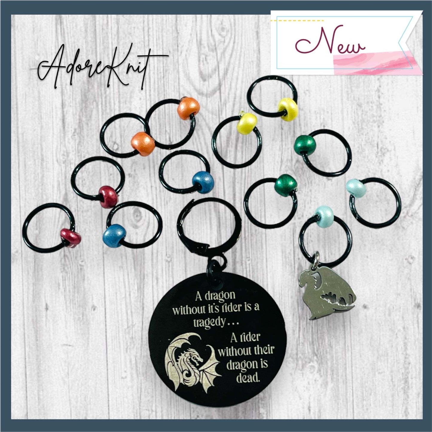 A Rider Without Their Dragon is Dead Progress and Stitch Markers