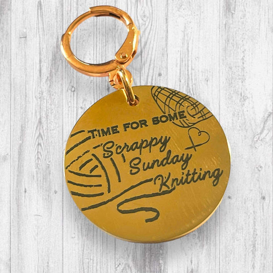 Time For Some Scrappy Sunday Knitting rogress and Stitch Markers