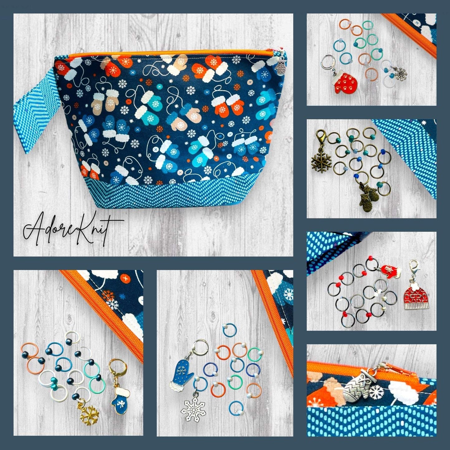 Time for some Mitten Knittin' (White) Progress and Stitch MarkersAdoreKnitTime for some Mitten Knittin' Progress and Stitch Markers are here to help with your accessory knitting!  These stitch markers are great for a knitter or crocheter. Mitten Knittin' (White) Progress