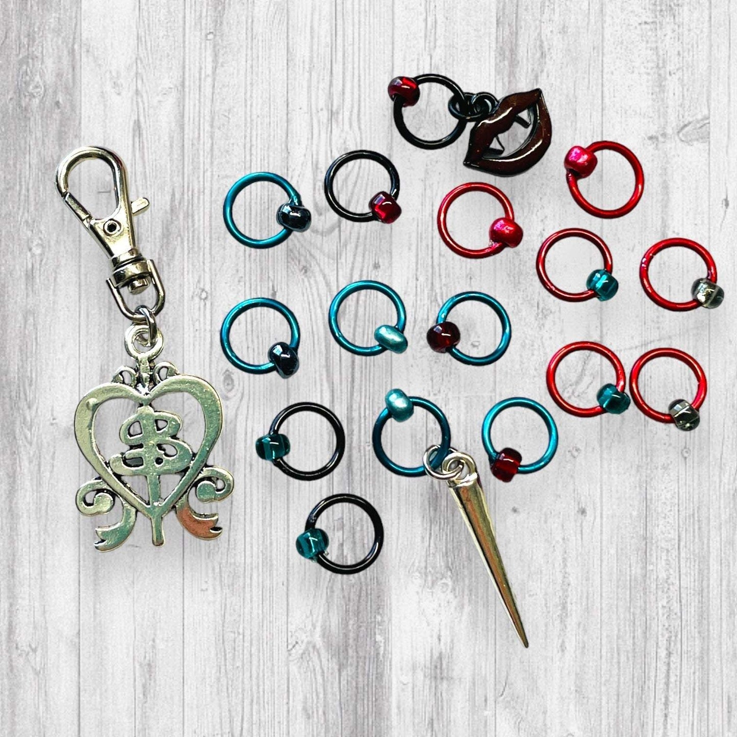 Vampire Slayer Progress and Stitch Markers - AdoreKnit