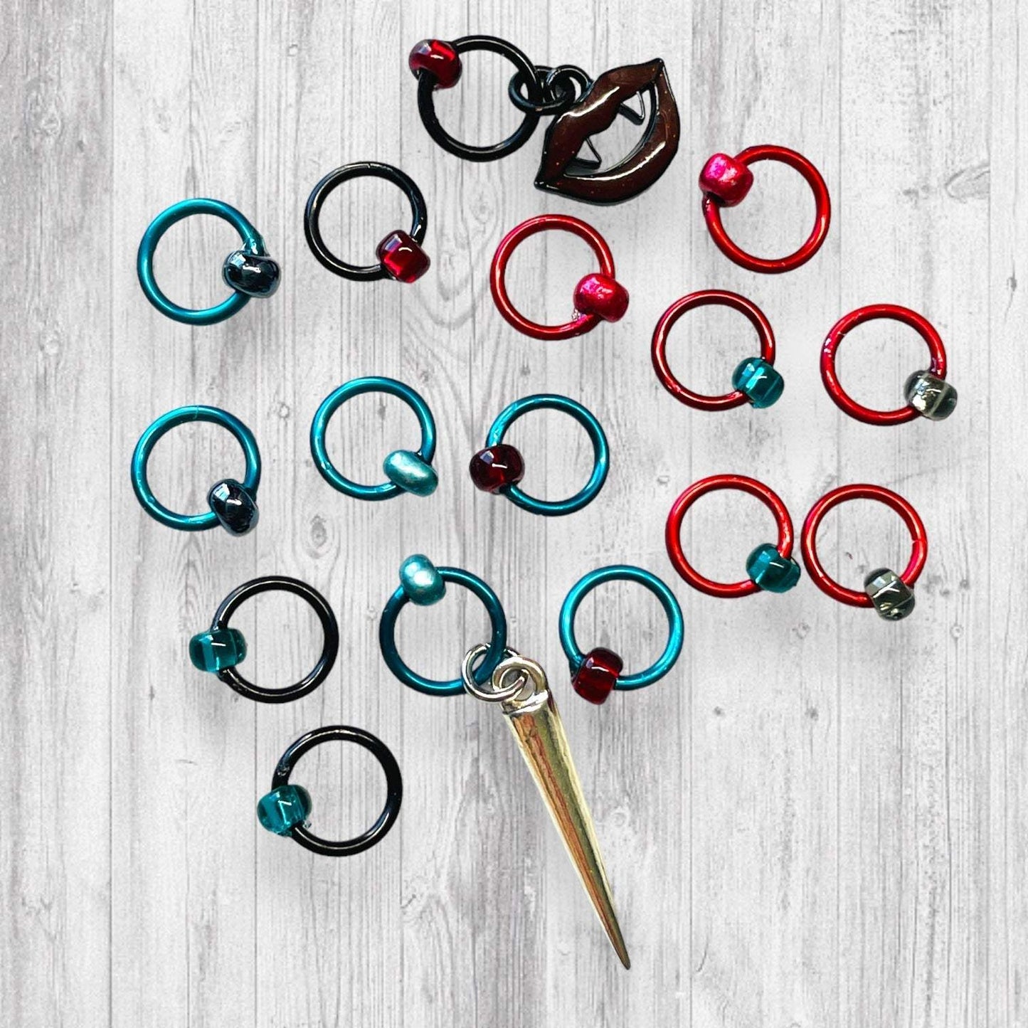 Vampire Slayer Progress and Stitch Markers - AdoreKnit