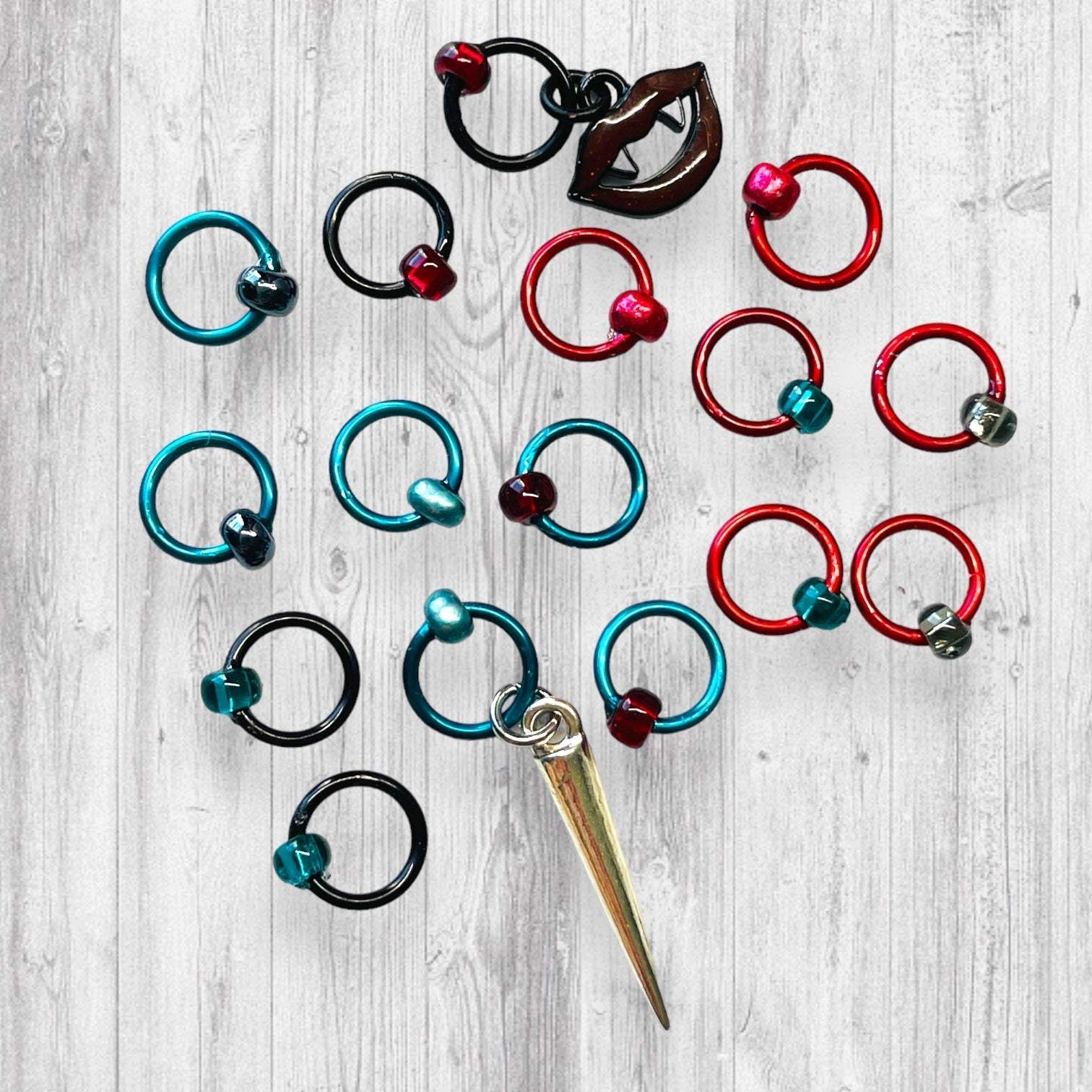 Vampire Slayer Progress and Stitch Markers - AdoreKnit