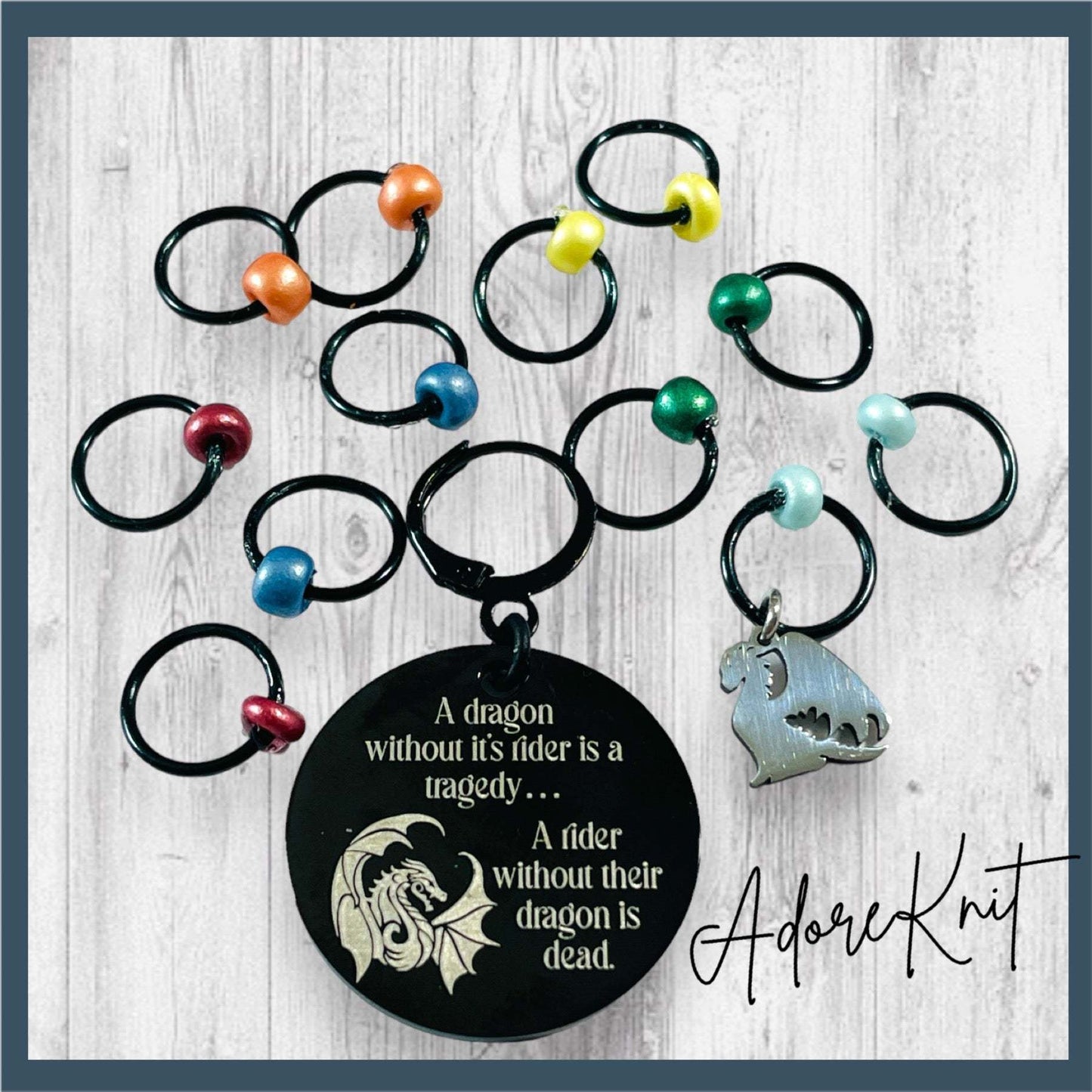 A Rider Without Their Dragon is Dead Progress and Stitch Markers