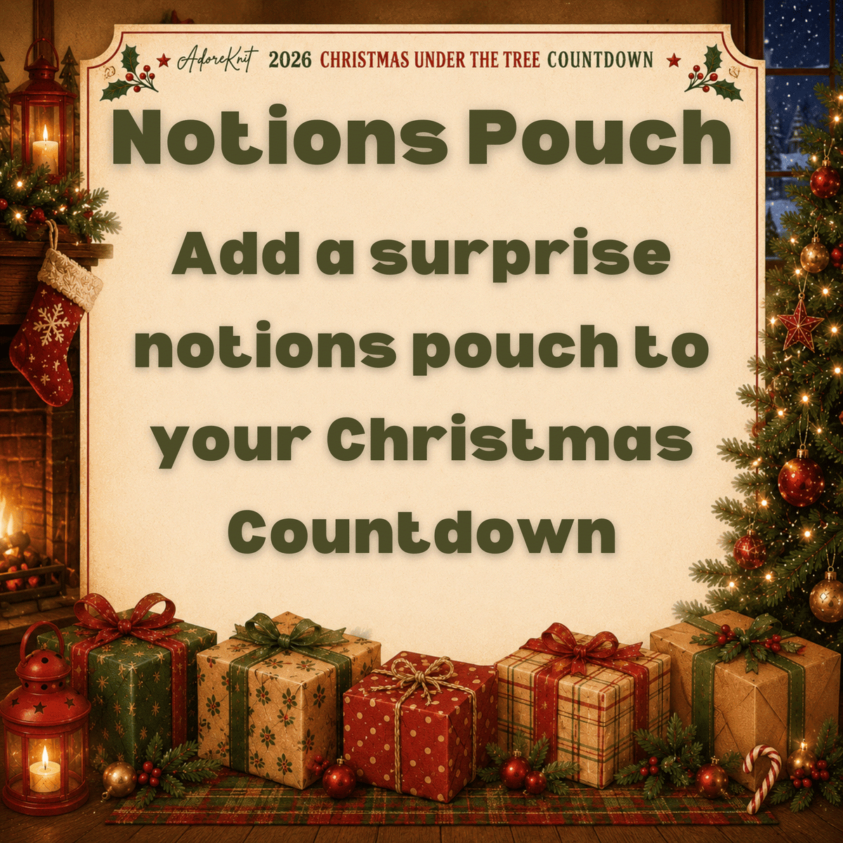 2026 Christmas Under the Tree Countdown | Christmas Stitch Marker Advent | AdoreKnit