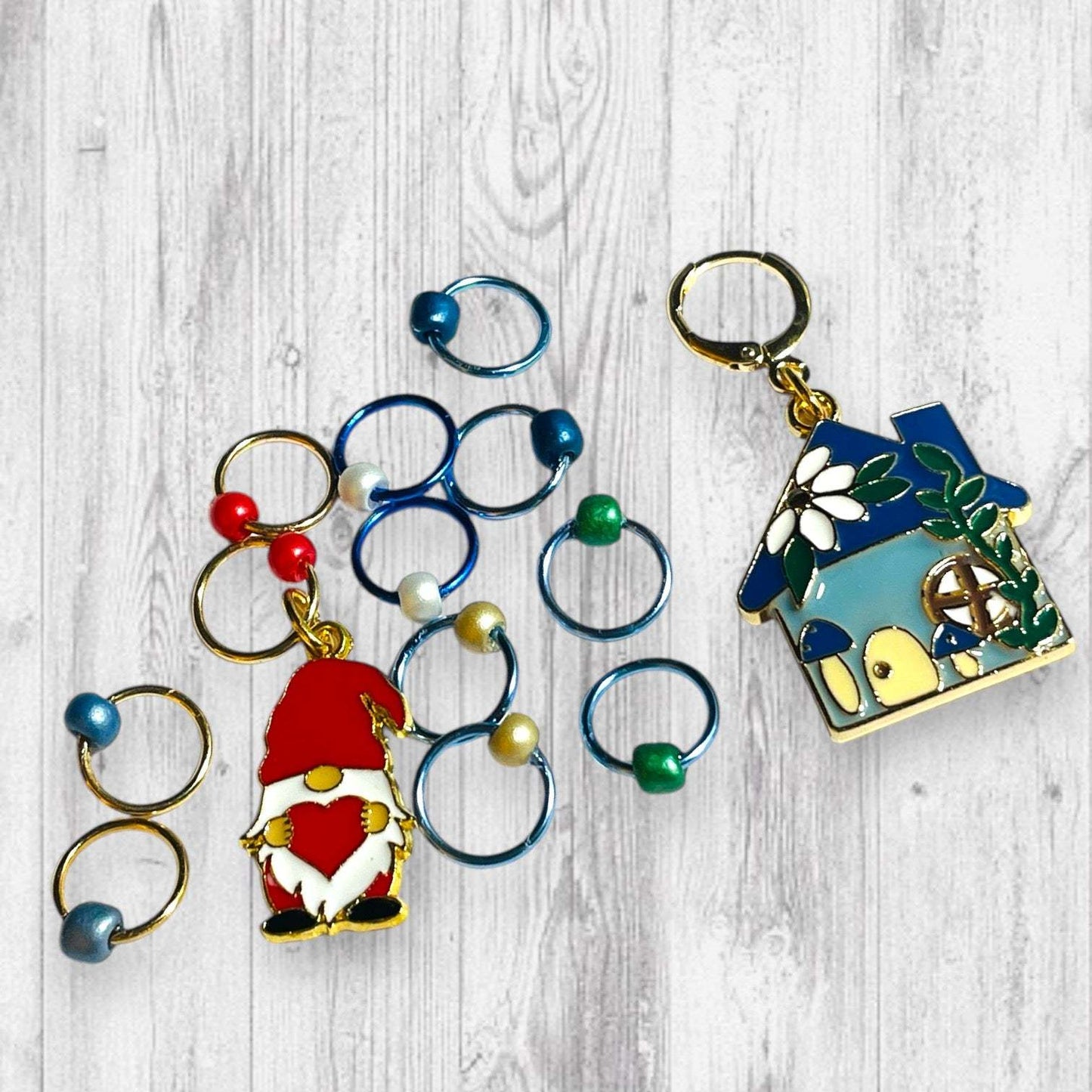Love this Gnome Home Progress and Stitch Markers