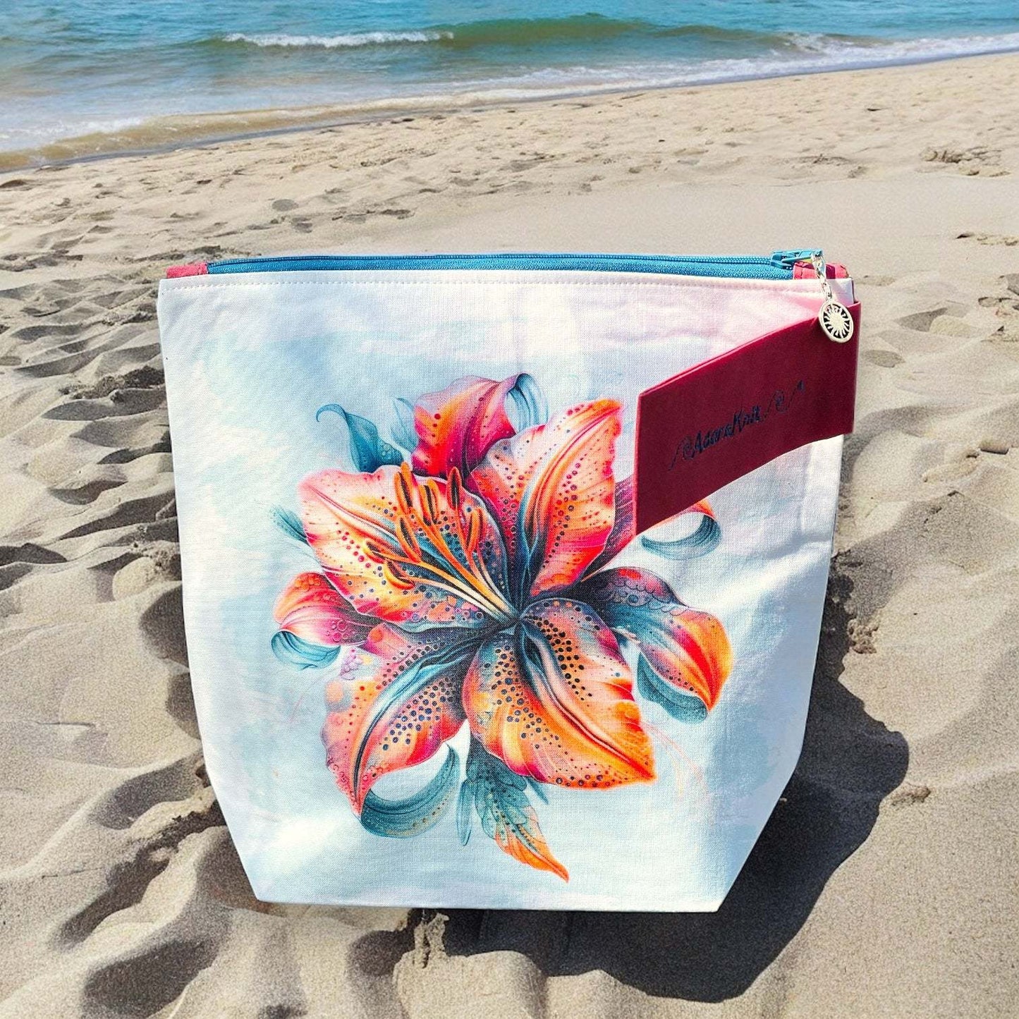 Stargazer Lily Project Bag - AdoreKnit
