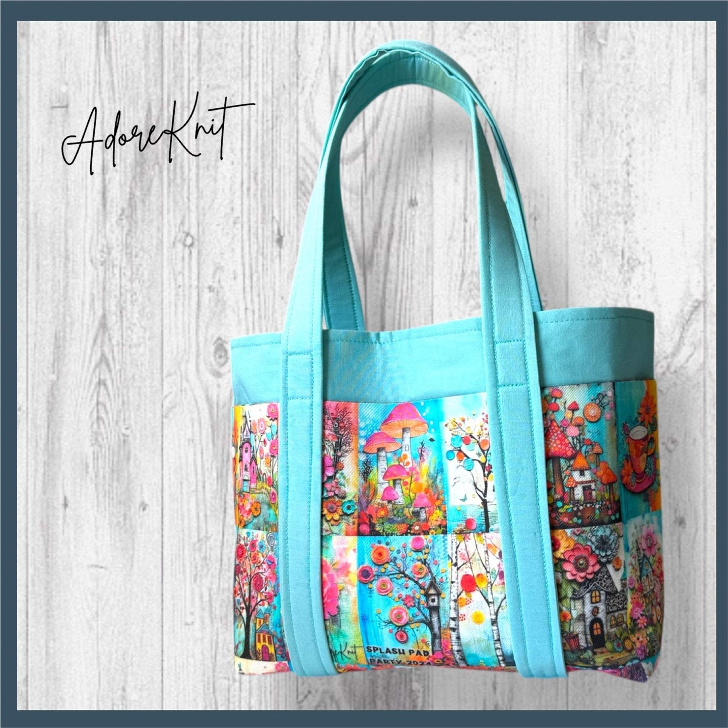 2025 Exclusive Splash Pad Party Cottage Blooms Collection Carry All Project Bag
