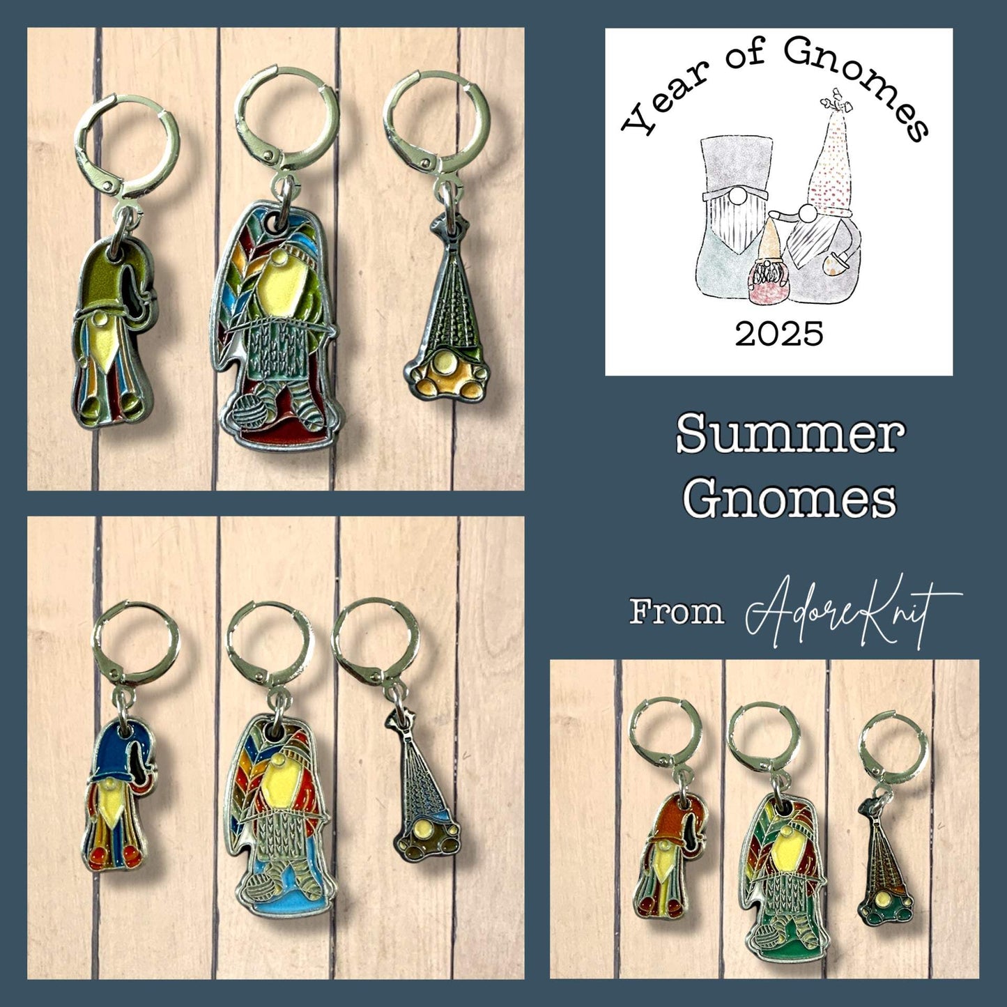 2025 Fall Three Gno-migos Progress Marker Set for Imagined Landscapes (Rust/Teal)