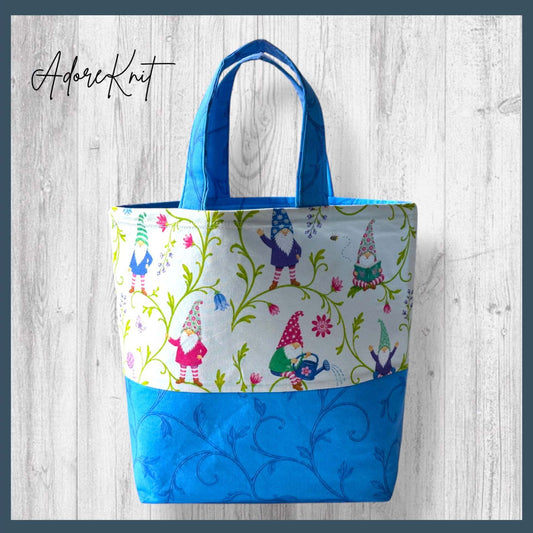 Pages, Petals & Purls Gnomes Project Bag