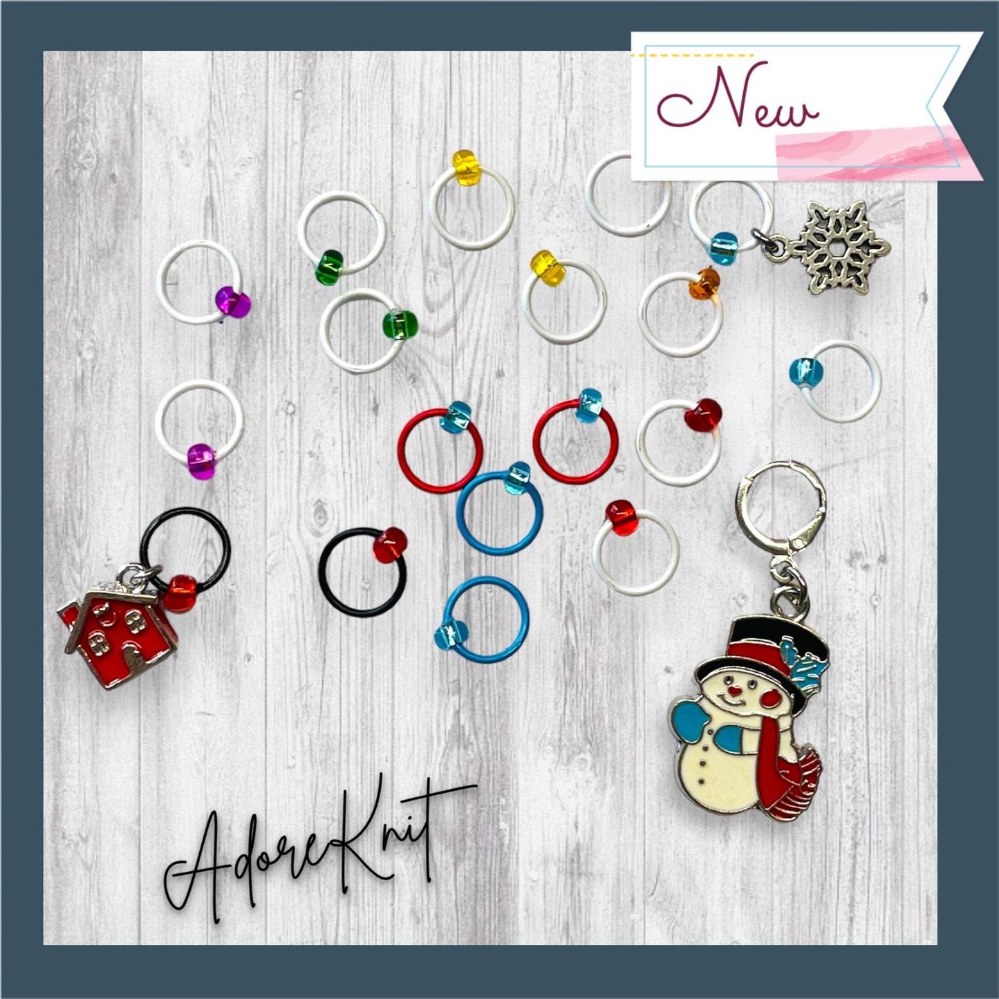 Home for the Holidays Progress and Stitch Markers - AdoreKnit