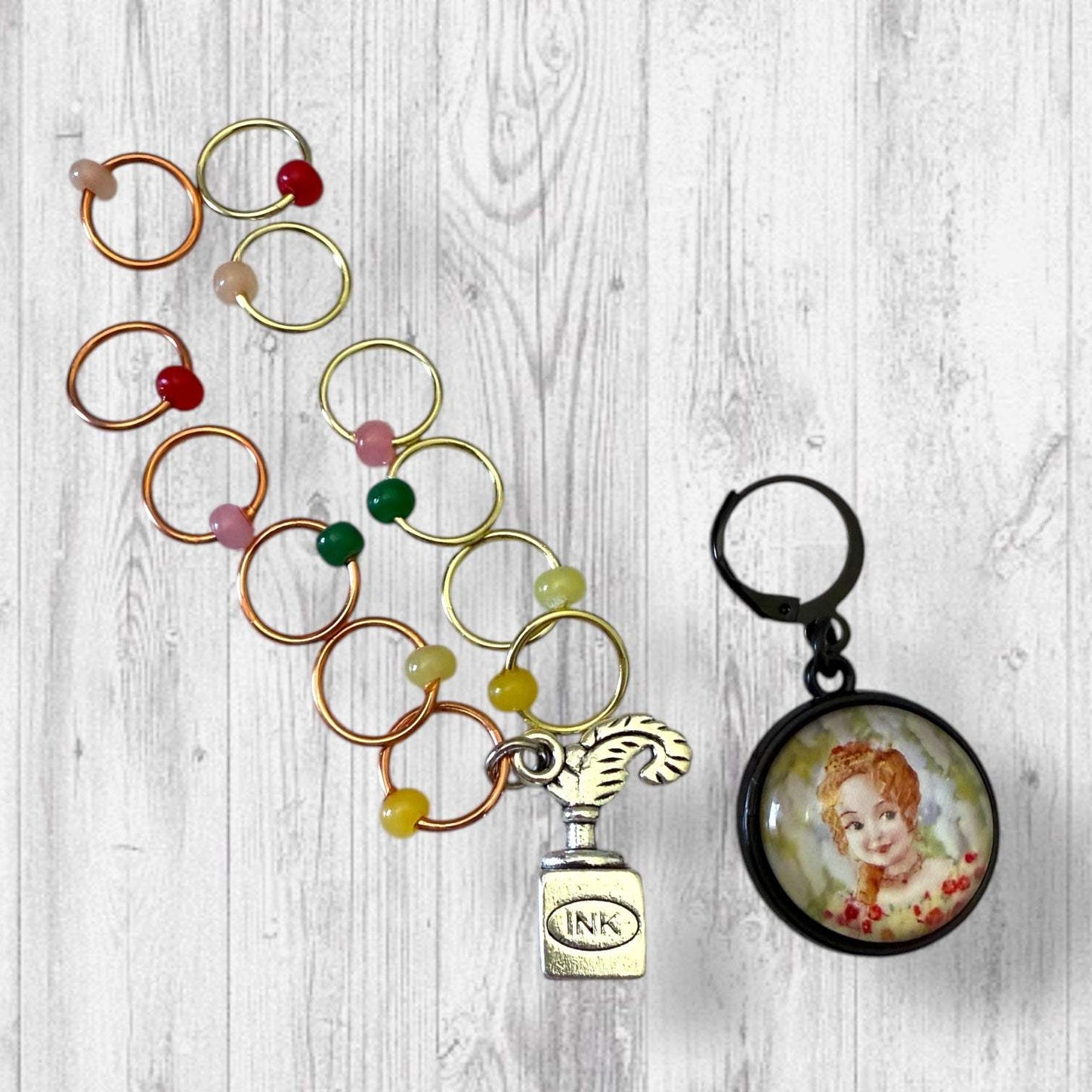 The Wallflower's Wit Progress and Stitch Markers