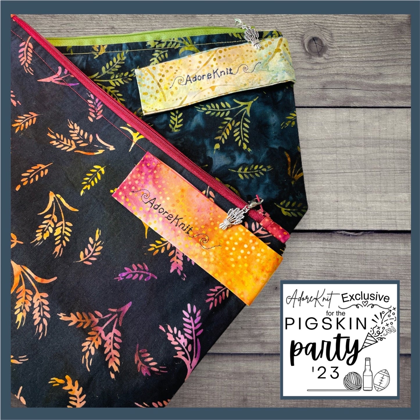 2023 Pigskin Party Fall Wheat Harvest Project Bag - AdoreKnit
