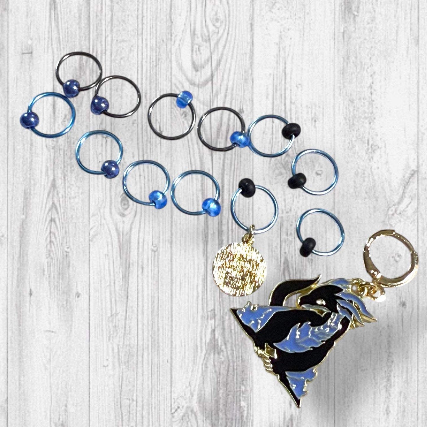 Be Brave Dragon Progress and Stitch Markers