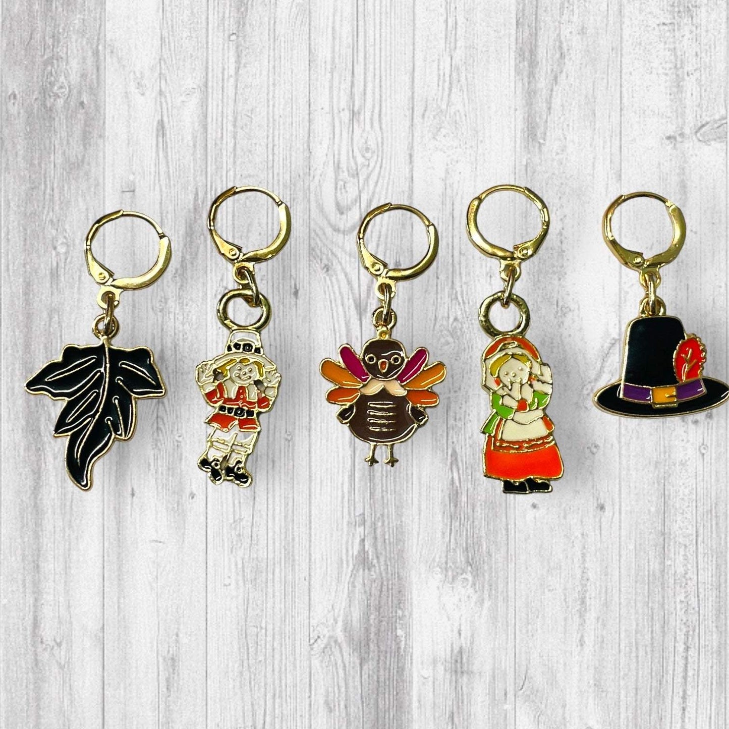 No Fowl Language Thanksgiving Progress Marker Set Pilgrims - AdoreKnit