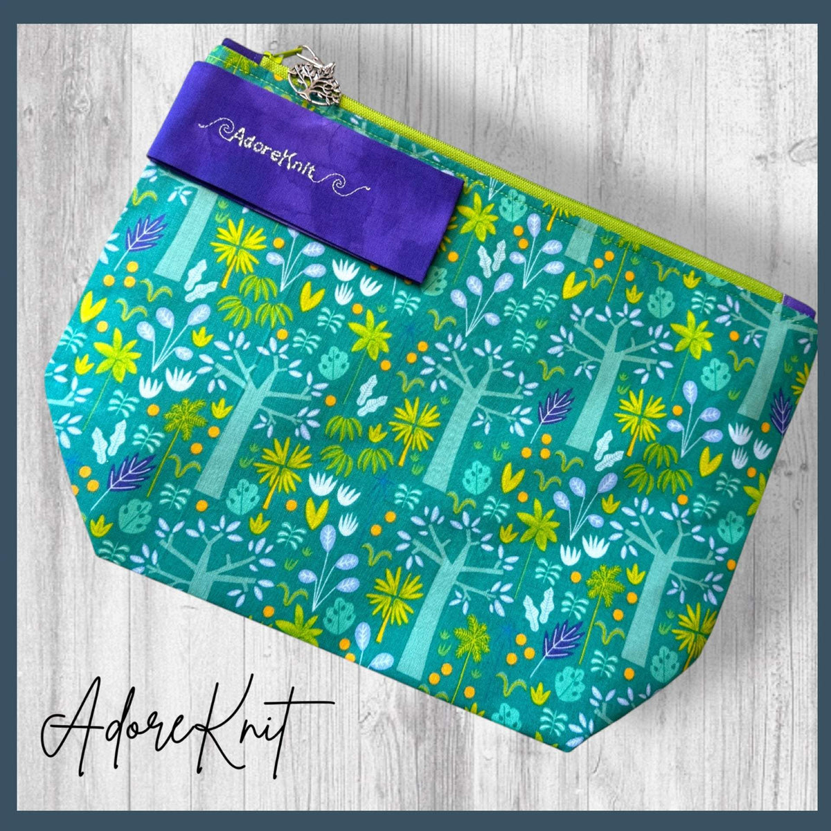 The Woods Project Bag | Butterfly and Forest Knitting Bag