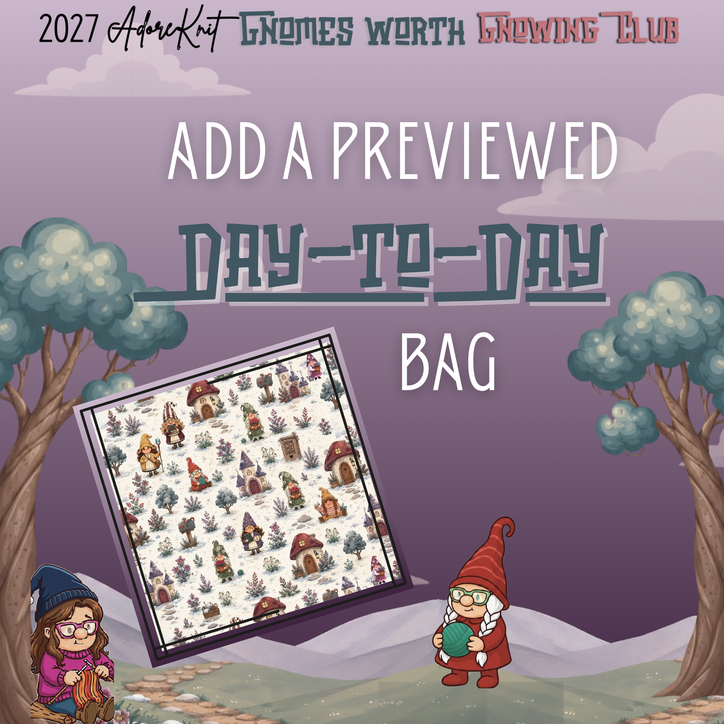 2027 Gnomes Worth Gnowing Knitting Countdown Club | AdoreKnit
