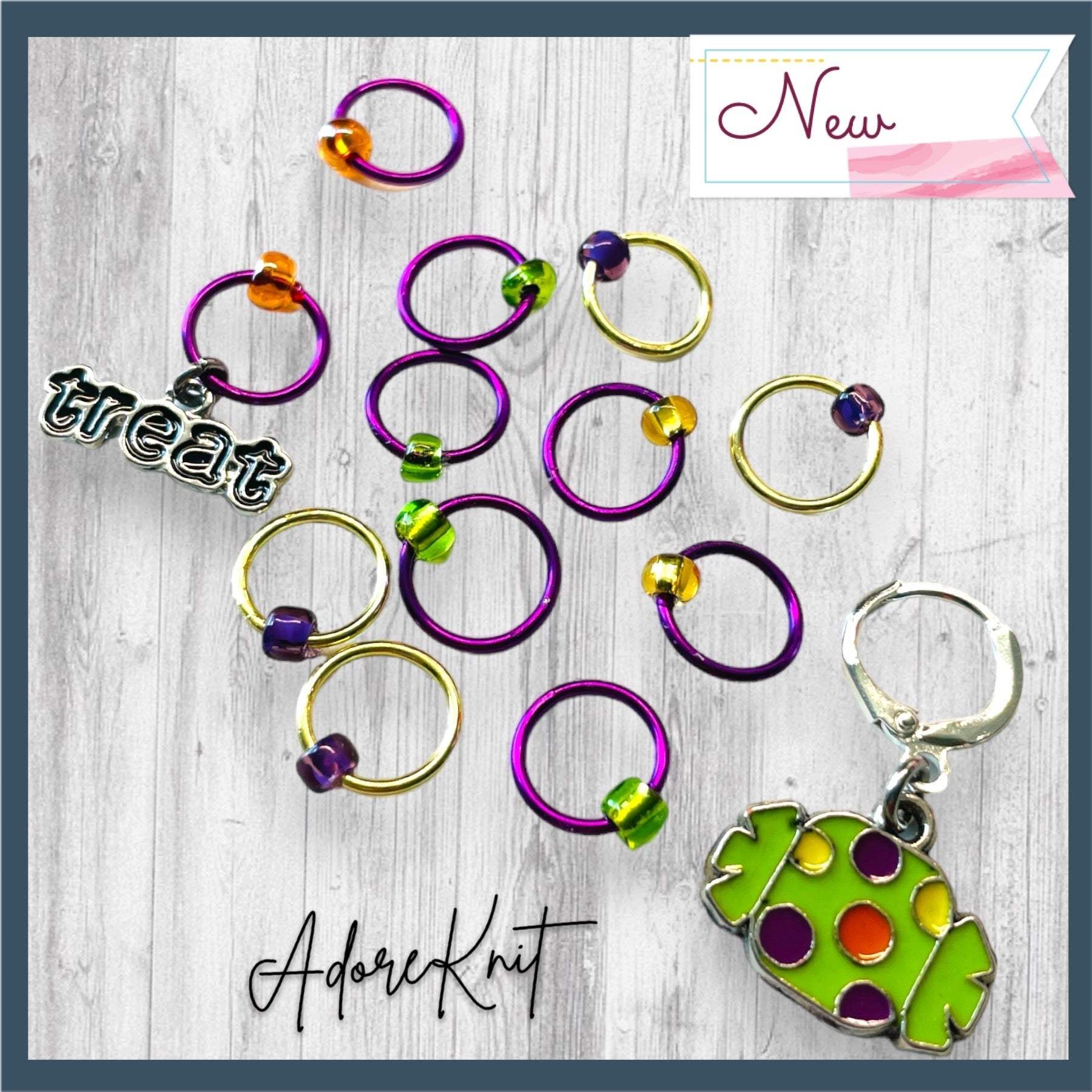 Official Candy Tester Progress and Stitch Markers - AdoreKnit