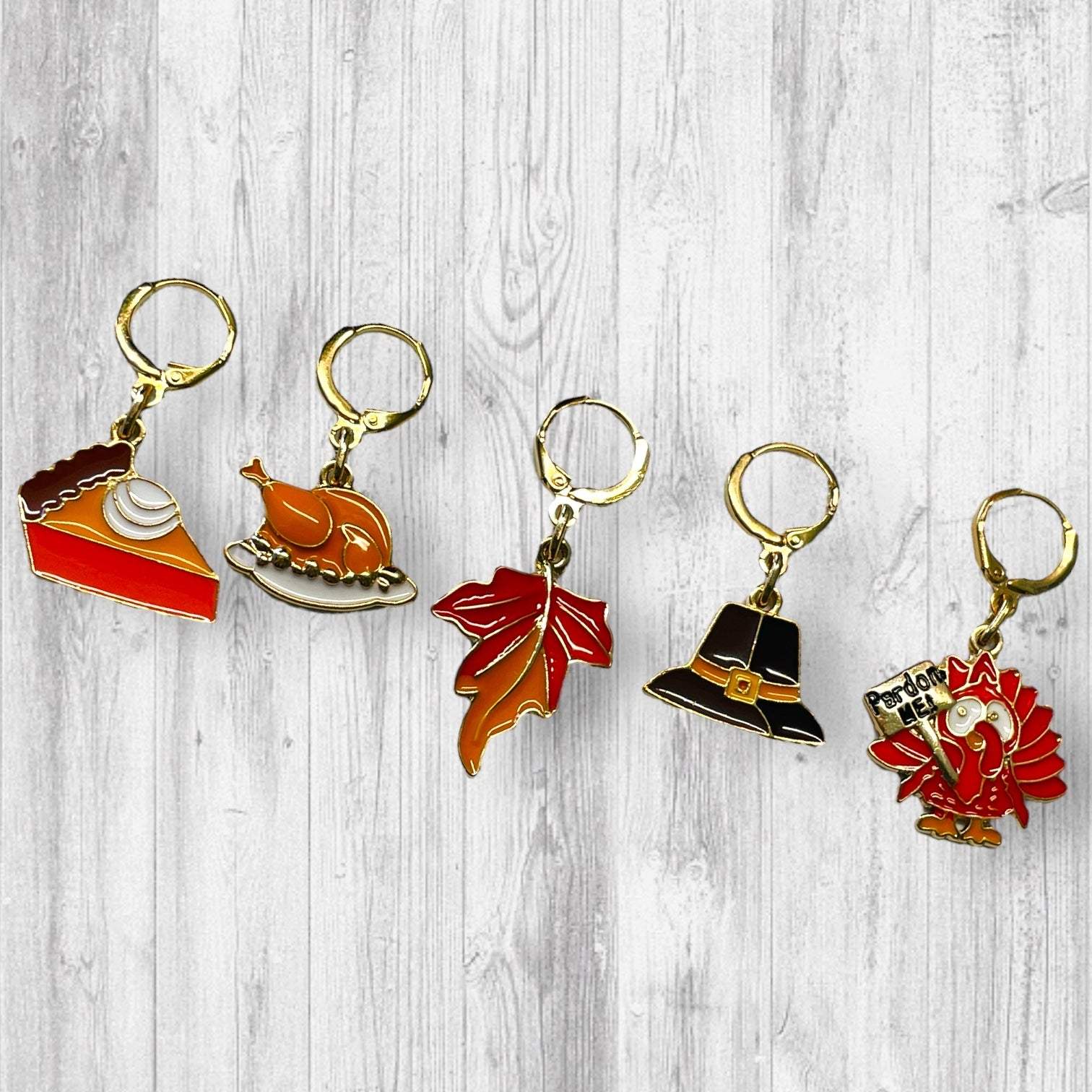 Pardon Me! Thanksgiving Progress Marker Set Pumpkin Pie - AdoreKnit