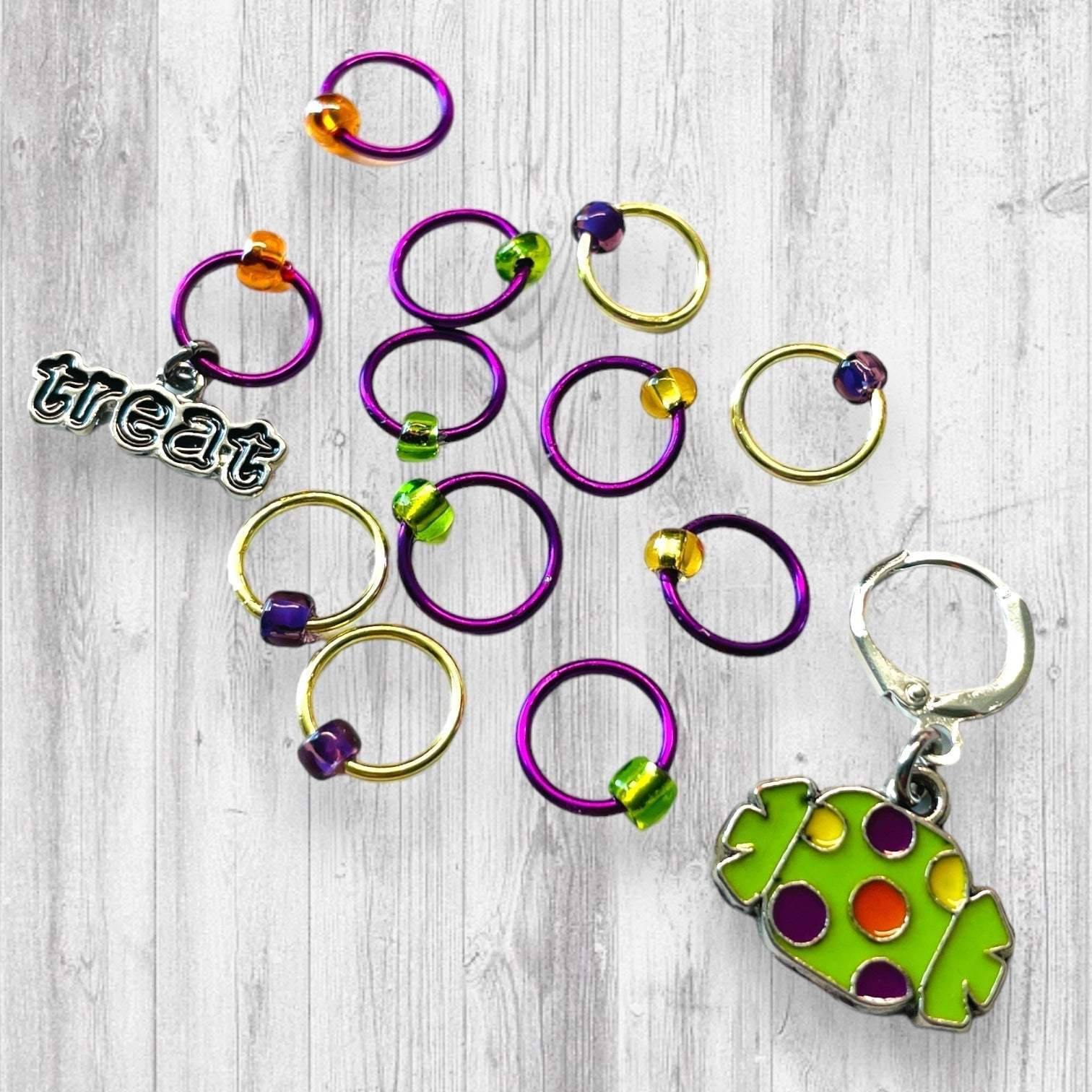 Official Candy Tester Progress and Stitch Markers - AdoreKnit