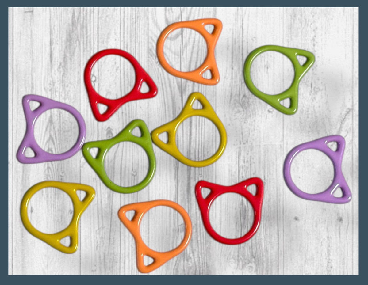 Cat Stitch Markers 10 Knitting Kitty Stitch Markers