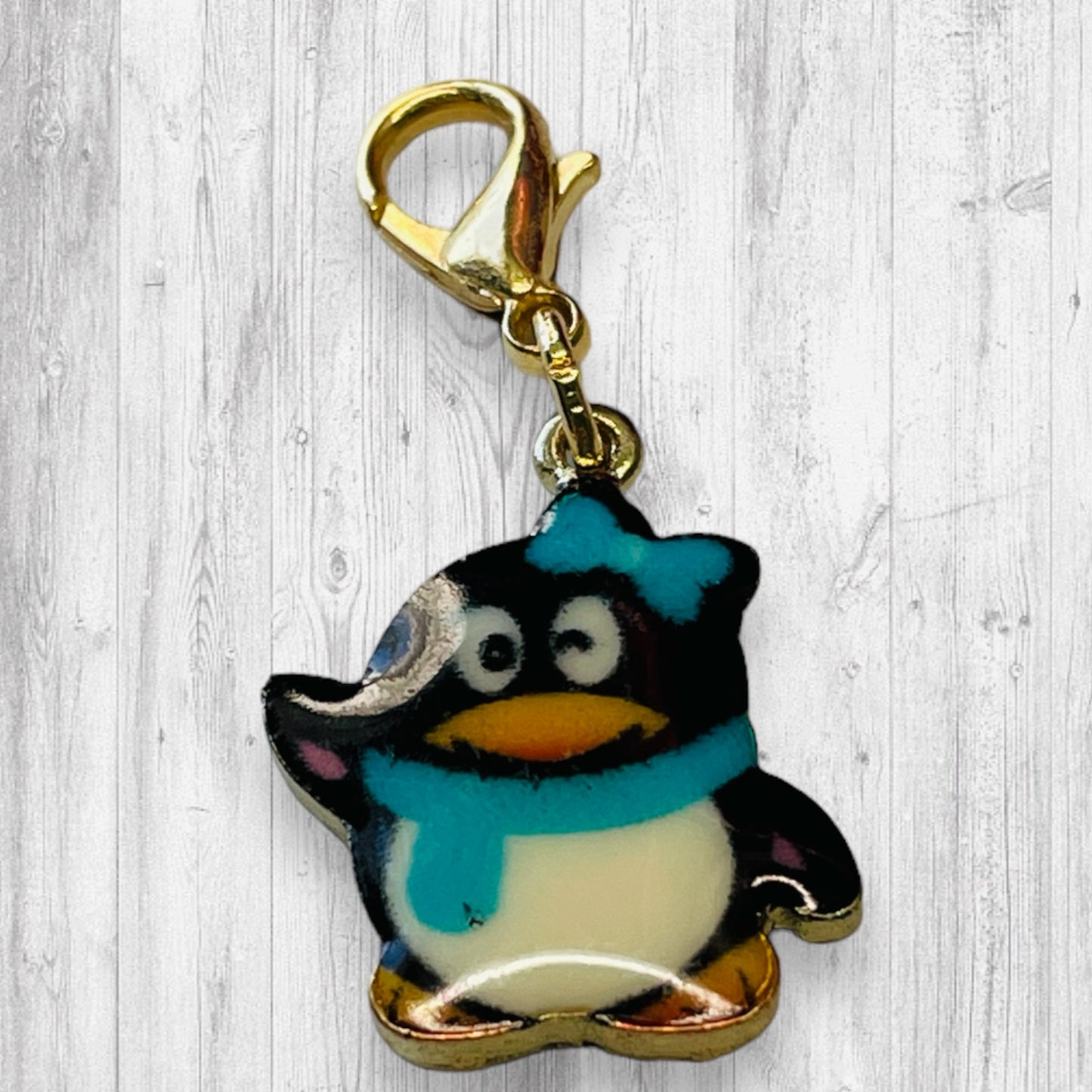 Chilly Penguin Progress and Stitch Markers - AdoreKnit