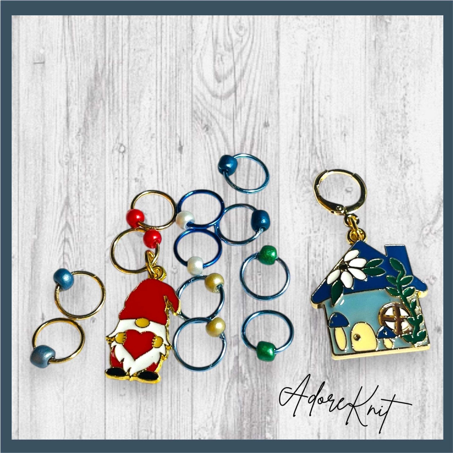 Love this Gnome Home Progress and Stitch Markers