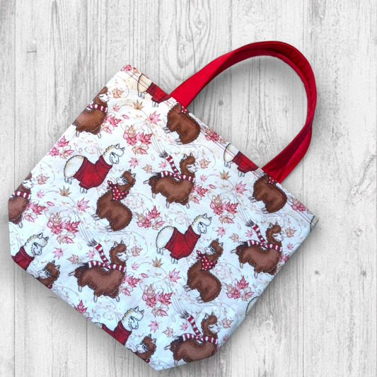 Alpacas in Scarves Project Bag