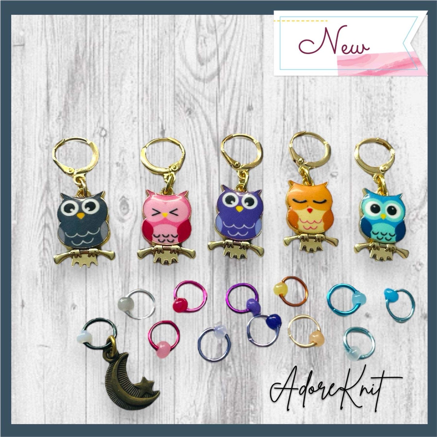 You are Hootiful! Progress Marker Set - AdoreKnit