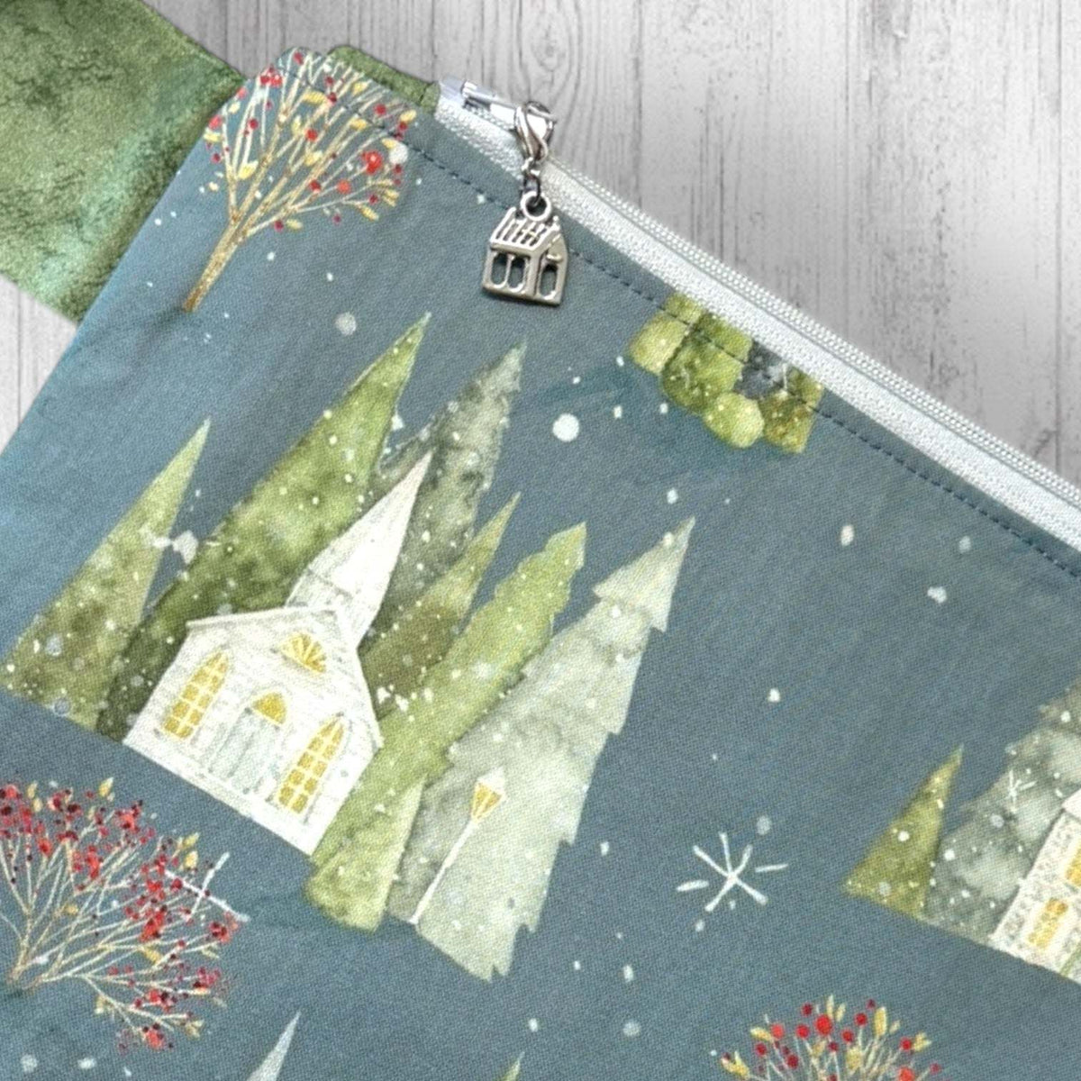 Moonlit Winter Village Project Bag