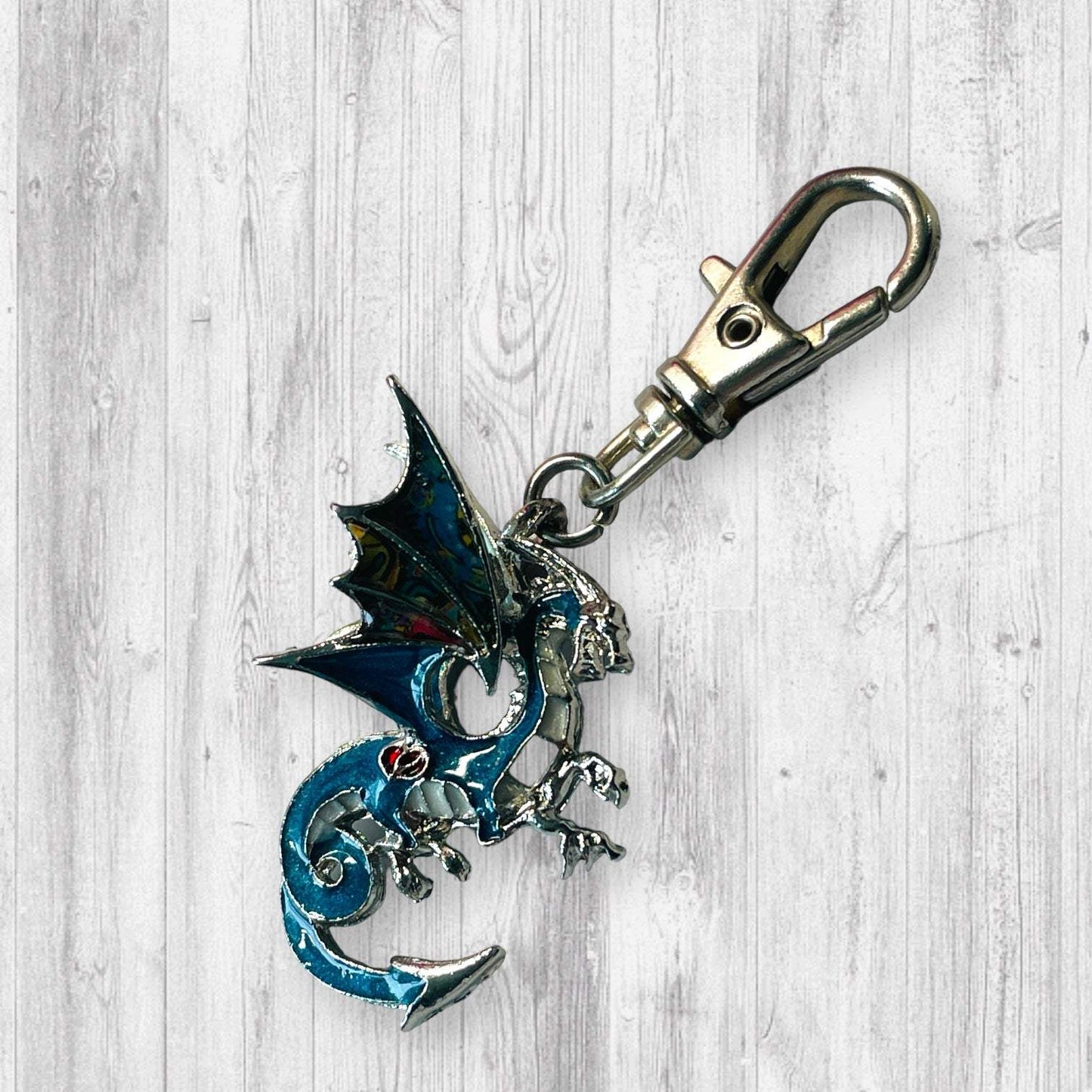 Dragons Exist Progress and Stitch Markers blue