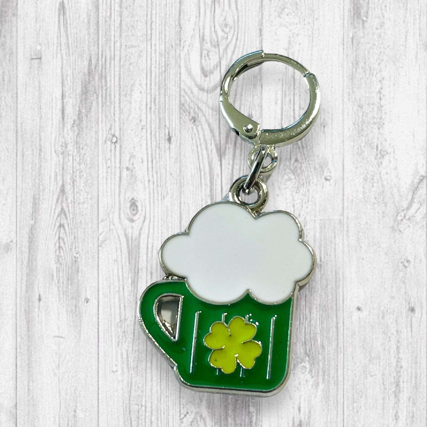 St. Patrick's Day Beer Pressure Progress and Stitch Markers - AdoreKnit