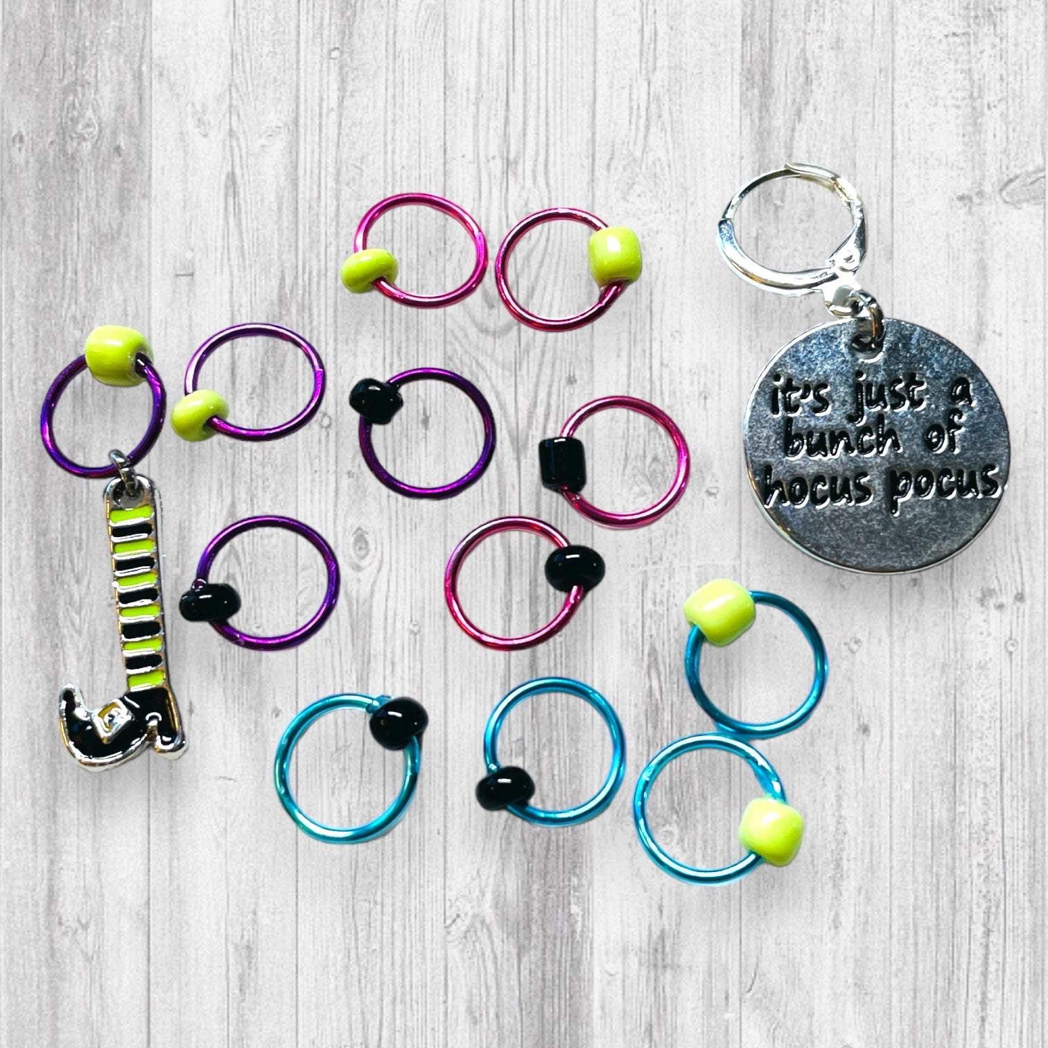 Just a Bunch of Hocus Pocus Progress and Stitch Markers - AdoreKnit