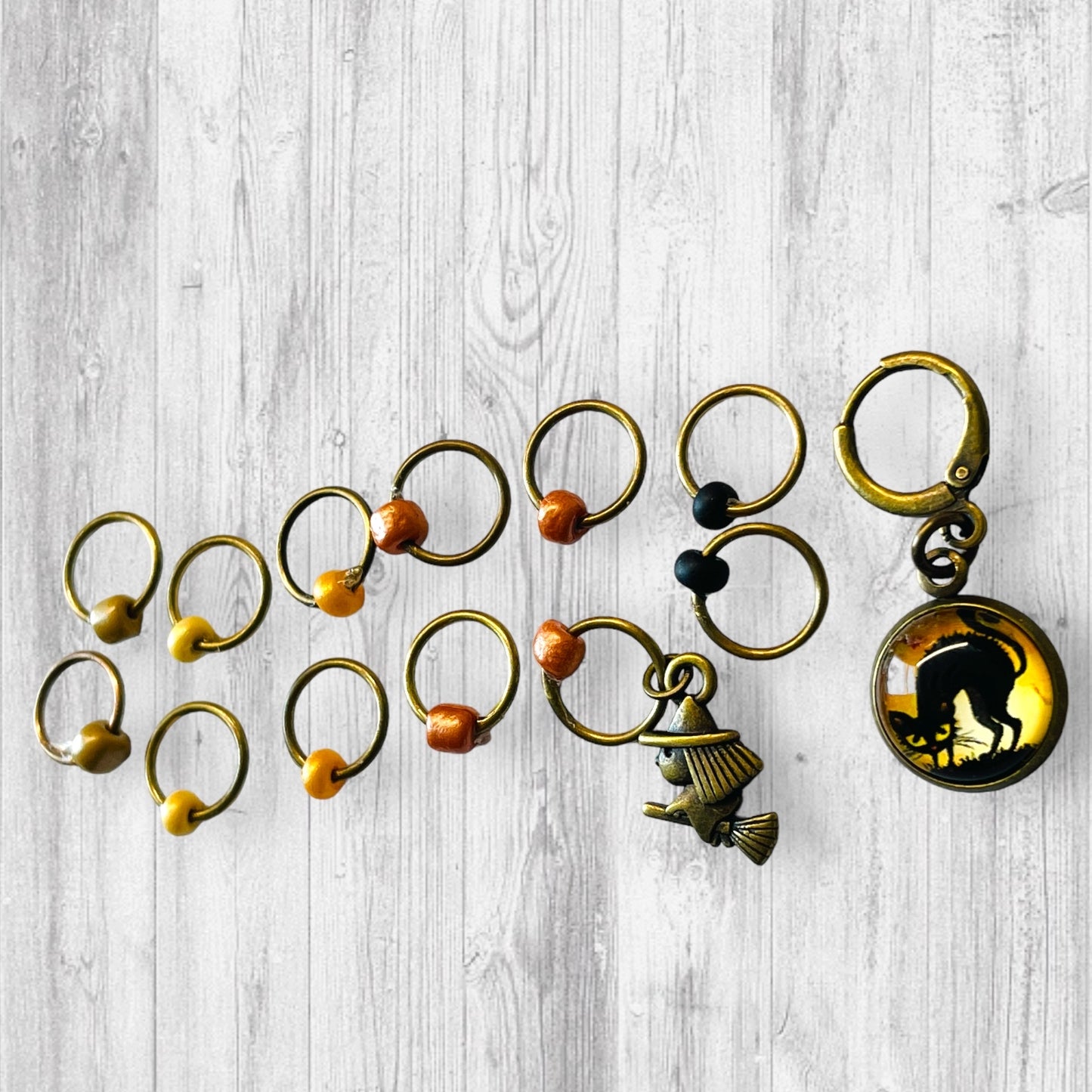 Littlest Witch and Cat Progress and Stitch Markers - AdoreKnit