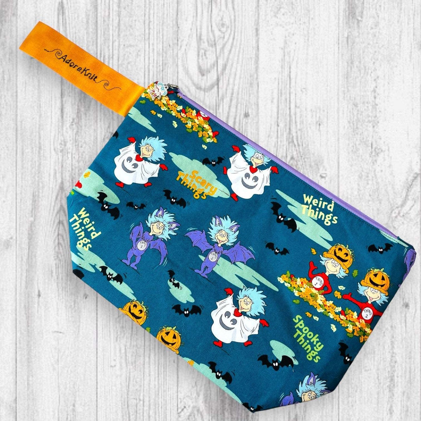 Dr. Seuss Things Project BagAdoreKnitDr. Seuss Things Project Bag! Part of our 2024 Dr. Seuss inspired collection, this is the first of two project bag designs available. Check out the other bag and alSeuss Things Project Bag
