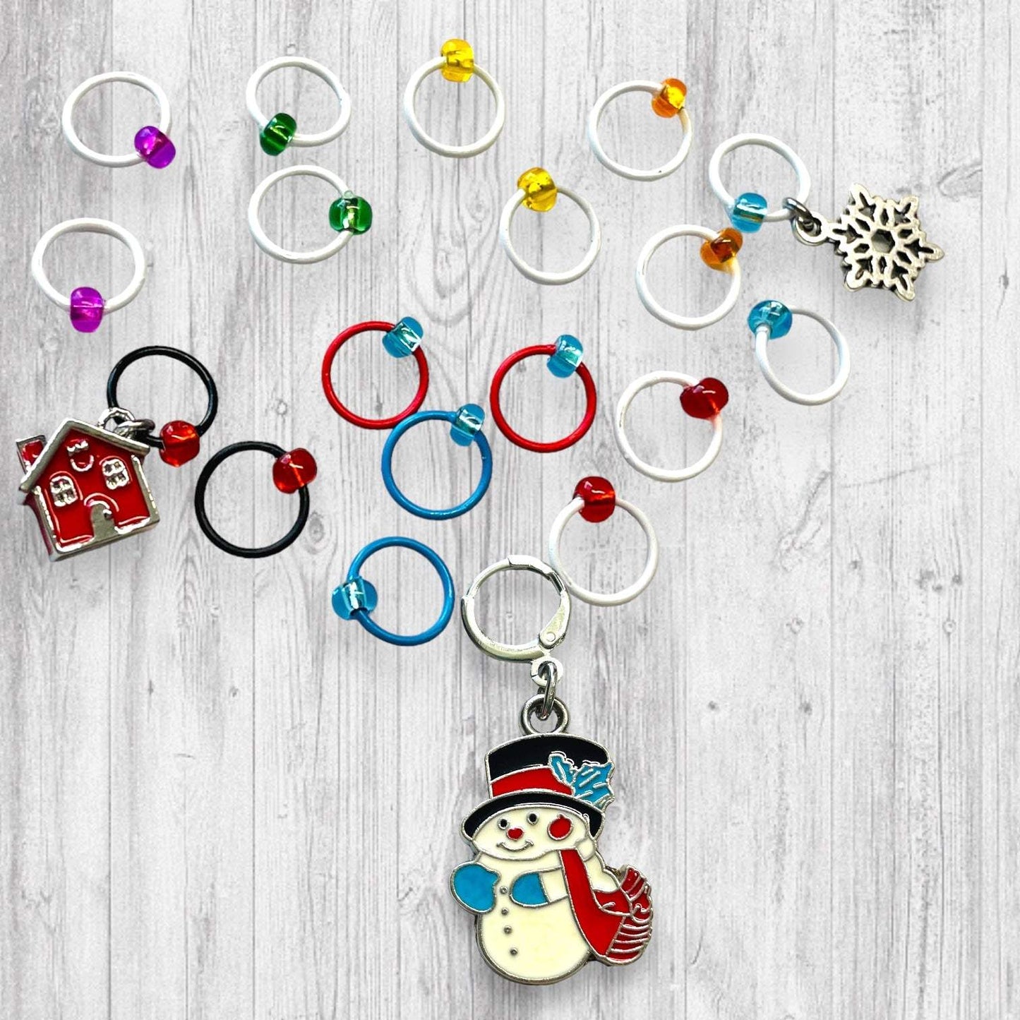 Home for the Holidays Progress and Stitch Markers - AdoreKnit