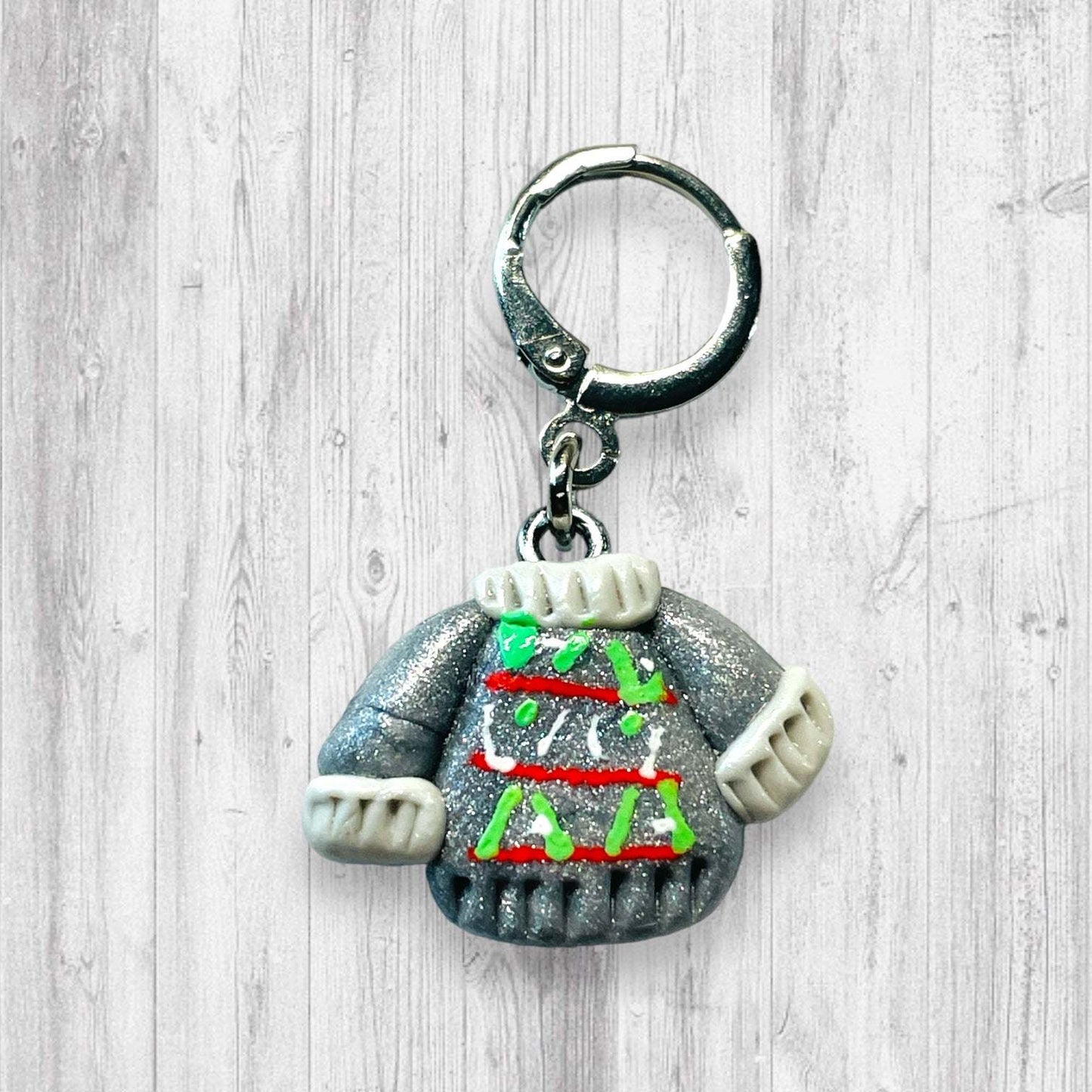 Colorwork Sweater Progress and Stitch Markers Christmas Yarn - AdoreKnit