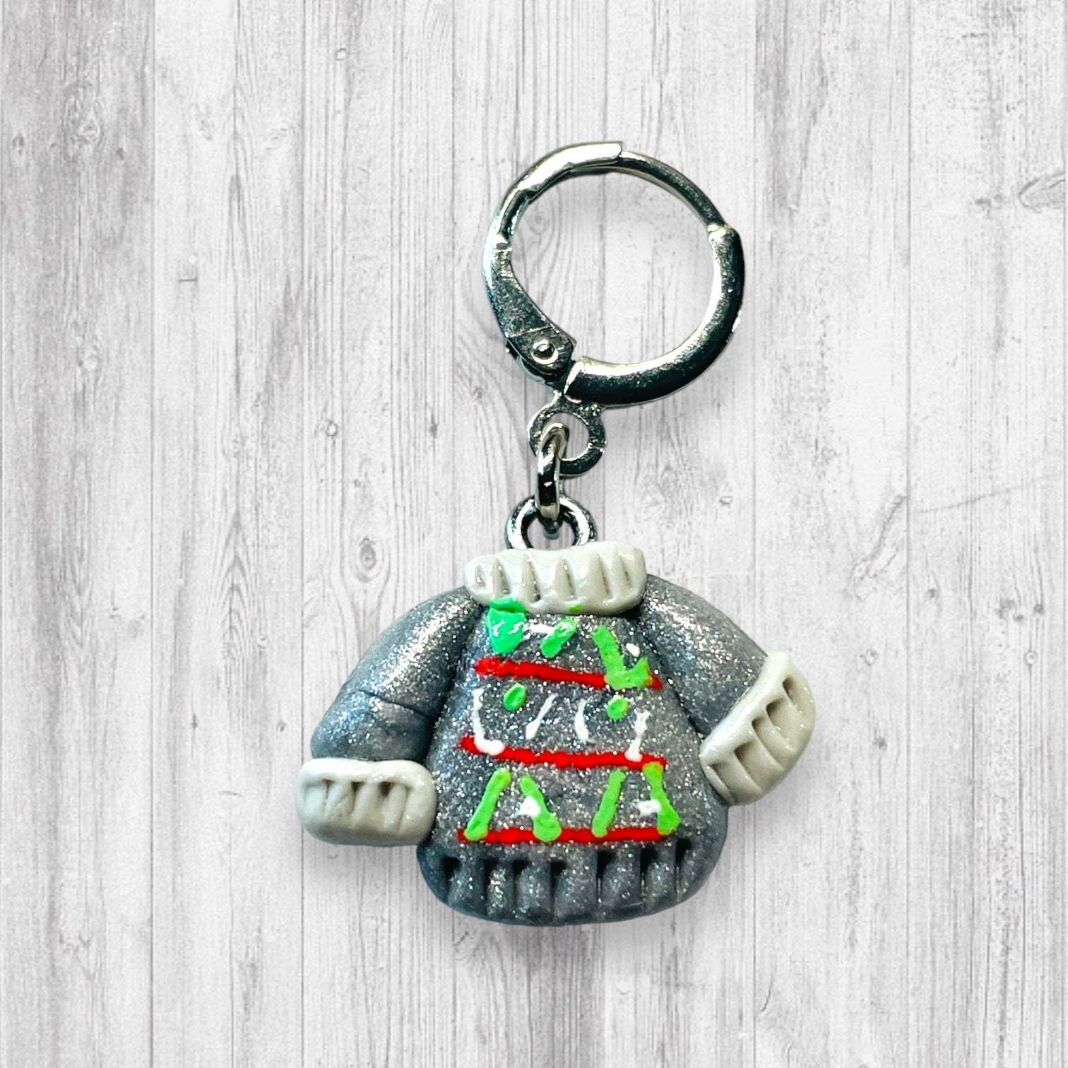 Colorwork Sweater Progress and Stitch Markers Christmas Yarn - AdoreKnit