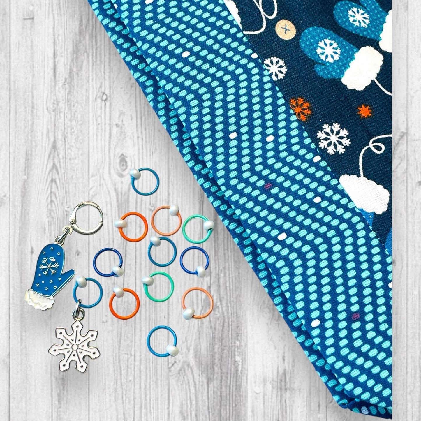 Time for some Mitten Knittin' (White) Progress and Stitch MarkersAdoreKnitTime for some Mitten Knittin' Progress and Stitch Markers are here to help with your accessory knitting!  These stitch markers are great for a knitter or crocheter. Mitten Knittin' (White) Progress