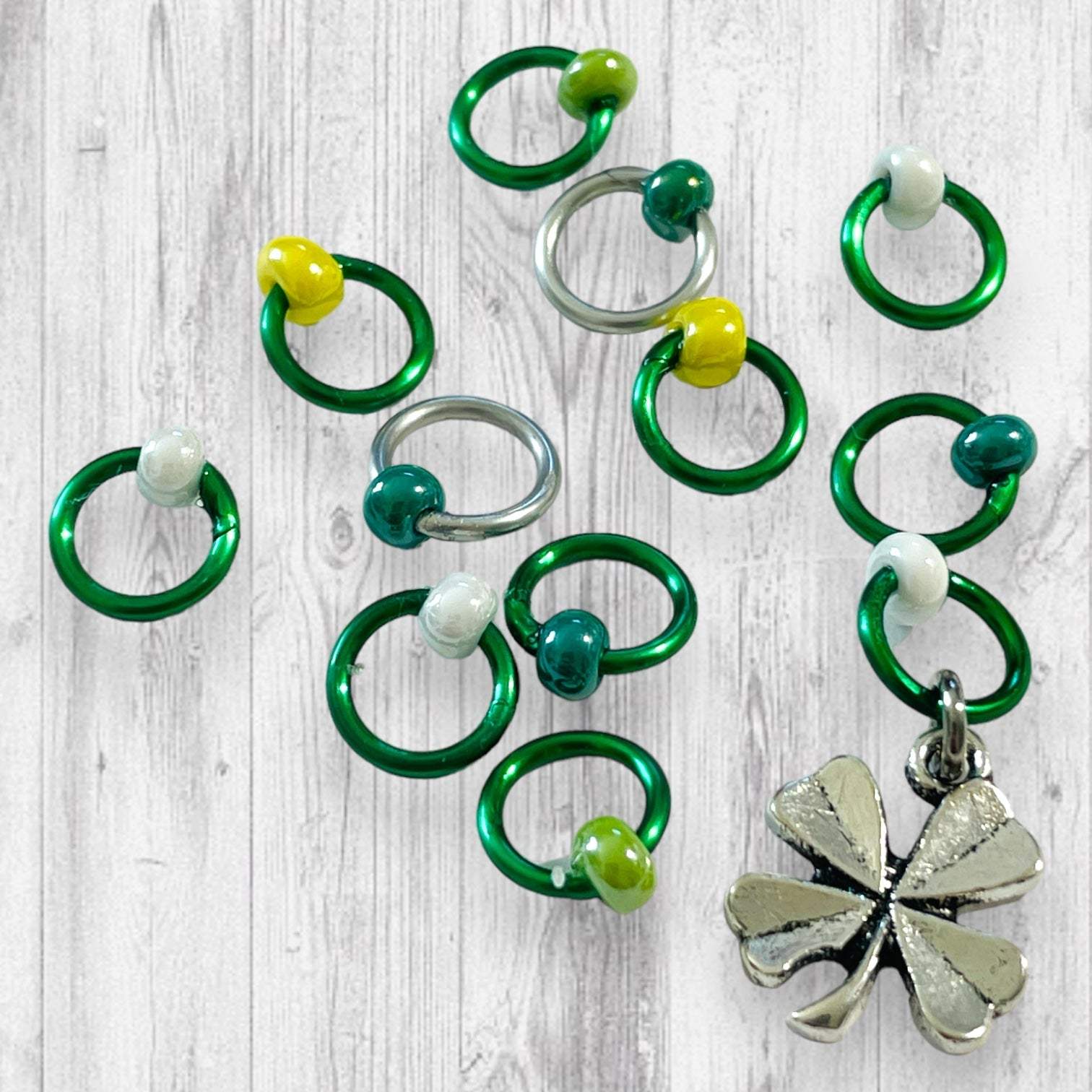 St. Patrick's Day Beer Pressure Progress and Stitch Markers - AdoreKnit