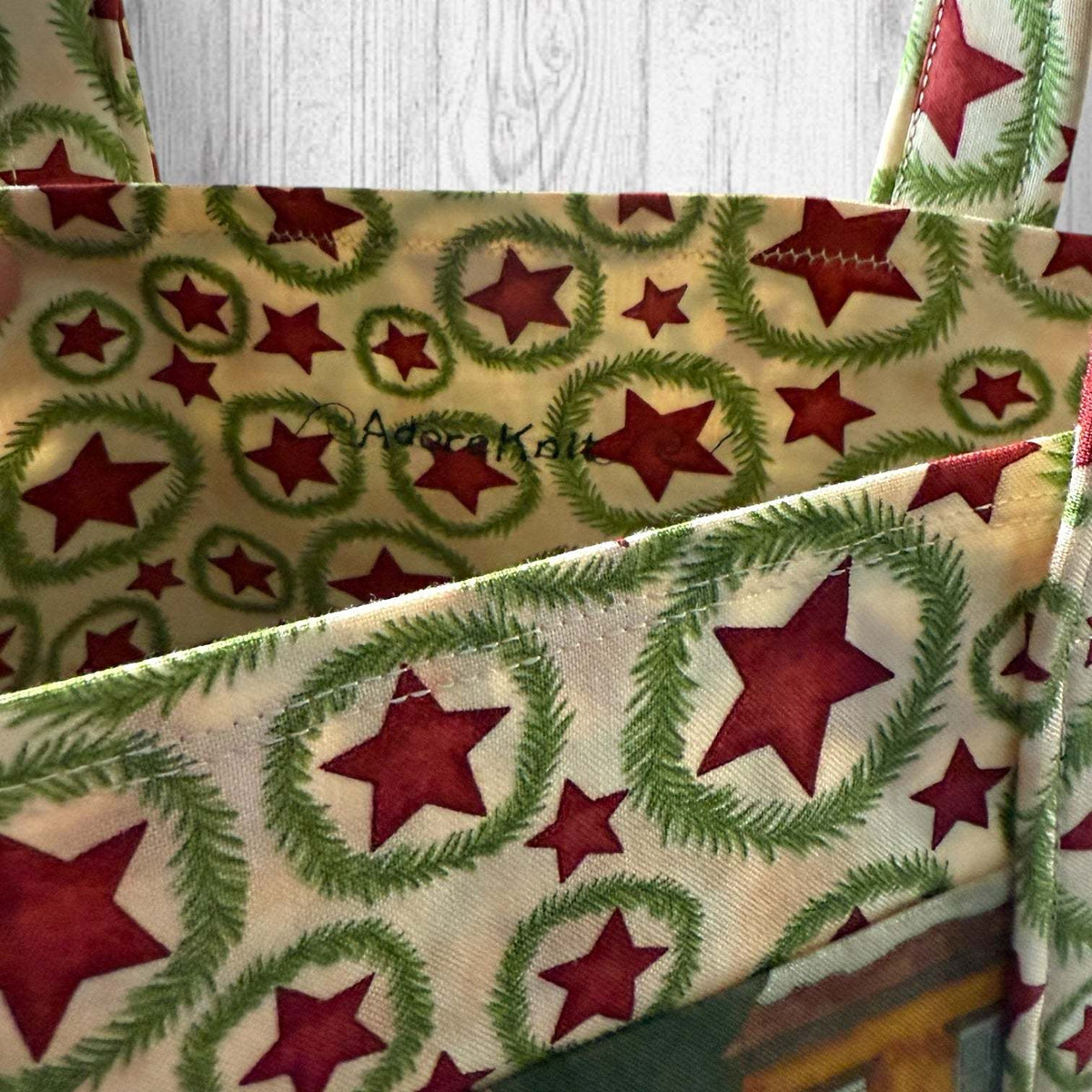 Cozy Pine Village Project Bag