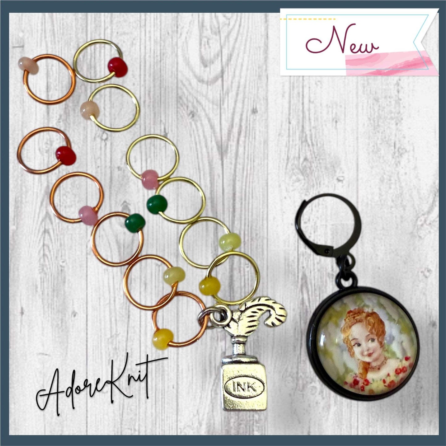 The Wallflower's Wit Progress and Stitch Markers