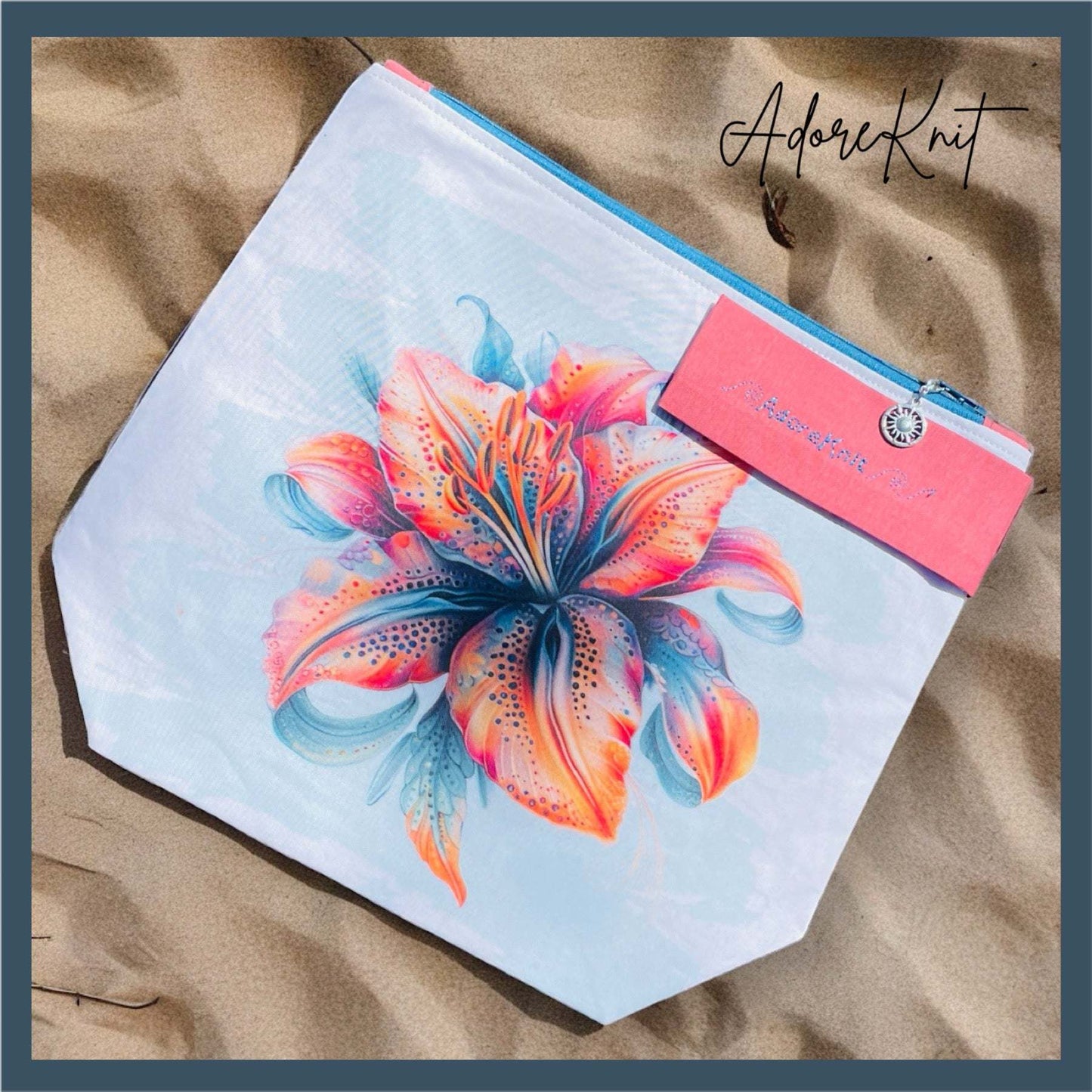 Stargazer Lily Project Bag - AdoreKnit