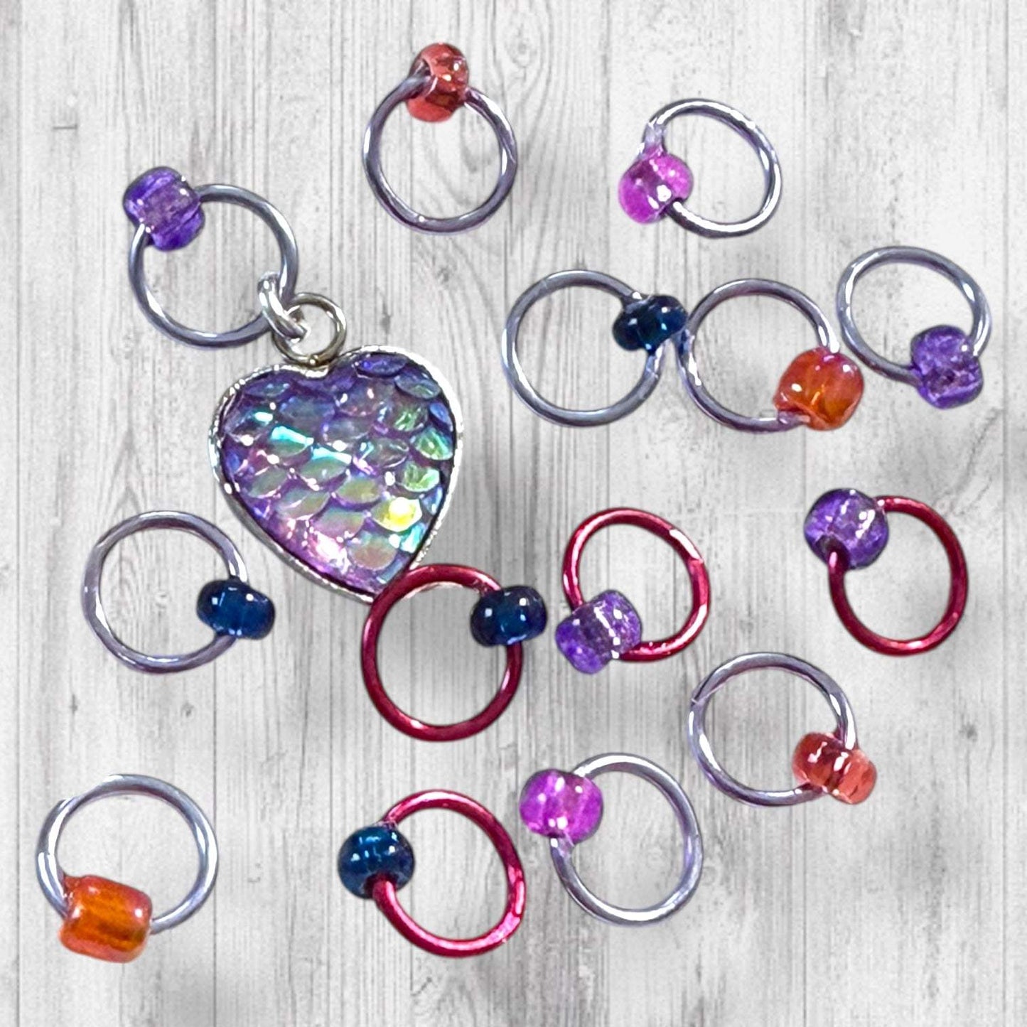 You Don't Have To Believe In Dragons Progress and Stitch Markers