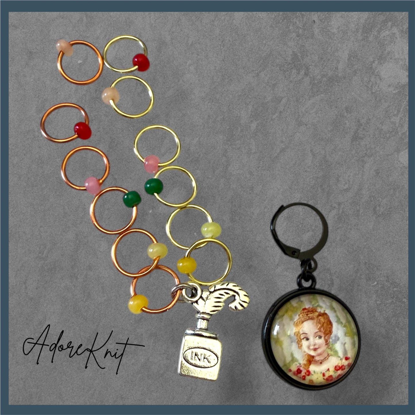 The Wallflower's Wit Progress and Stitch Markers