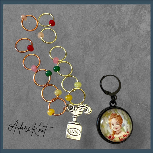 The Wallflower's Wit Progress and Stitch Markers