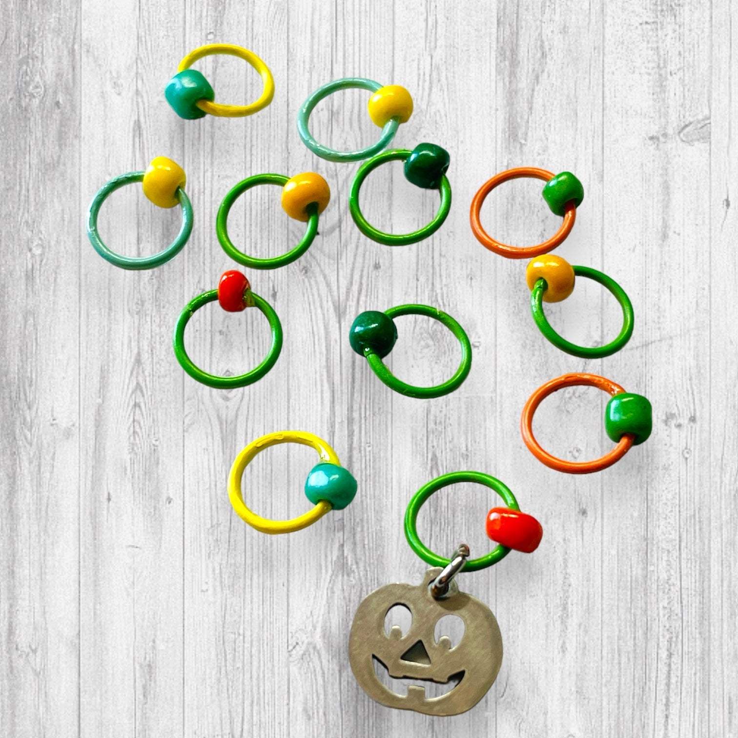 Decorative Gourd Season Progress and Stitch Markers - AdoreKnit