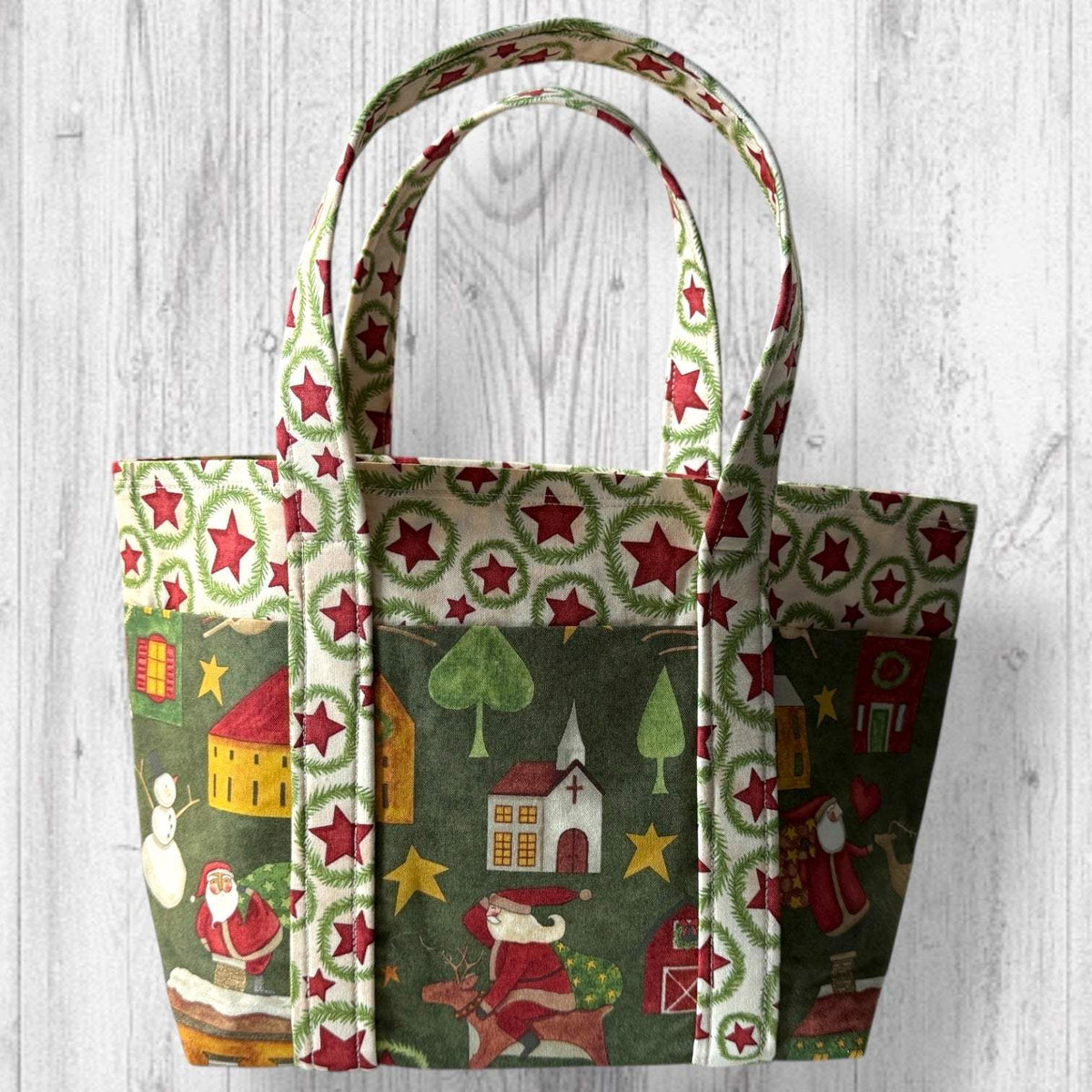 Cozy Pine Village Project Bag