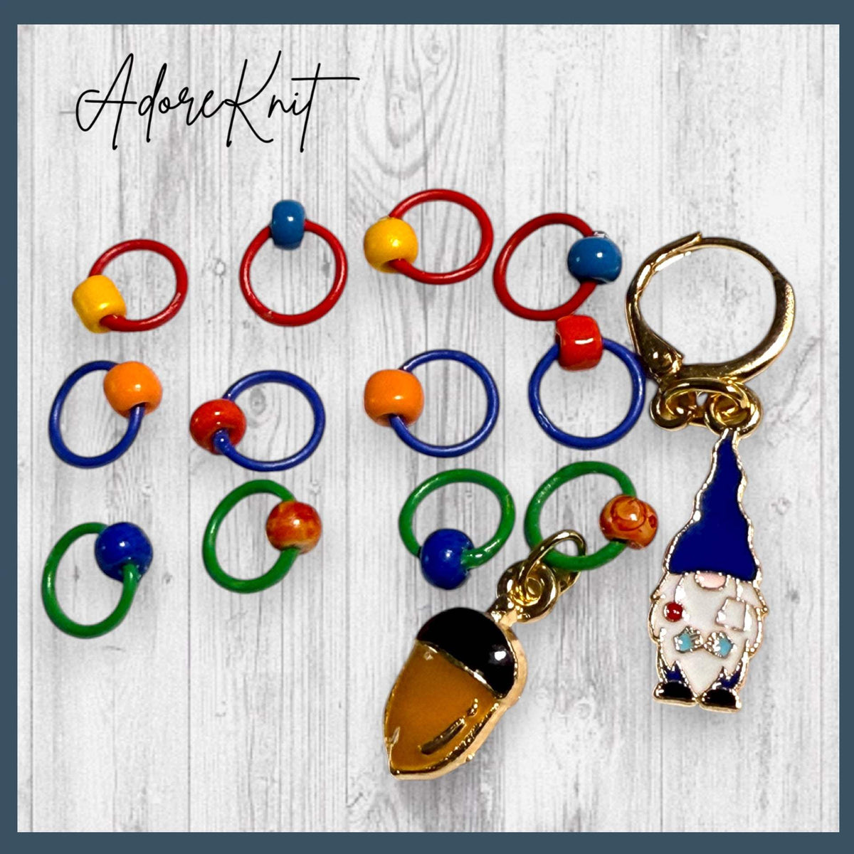 Gnomegrown Harvest Progress and Stitch Marker Set